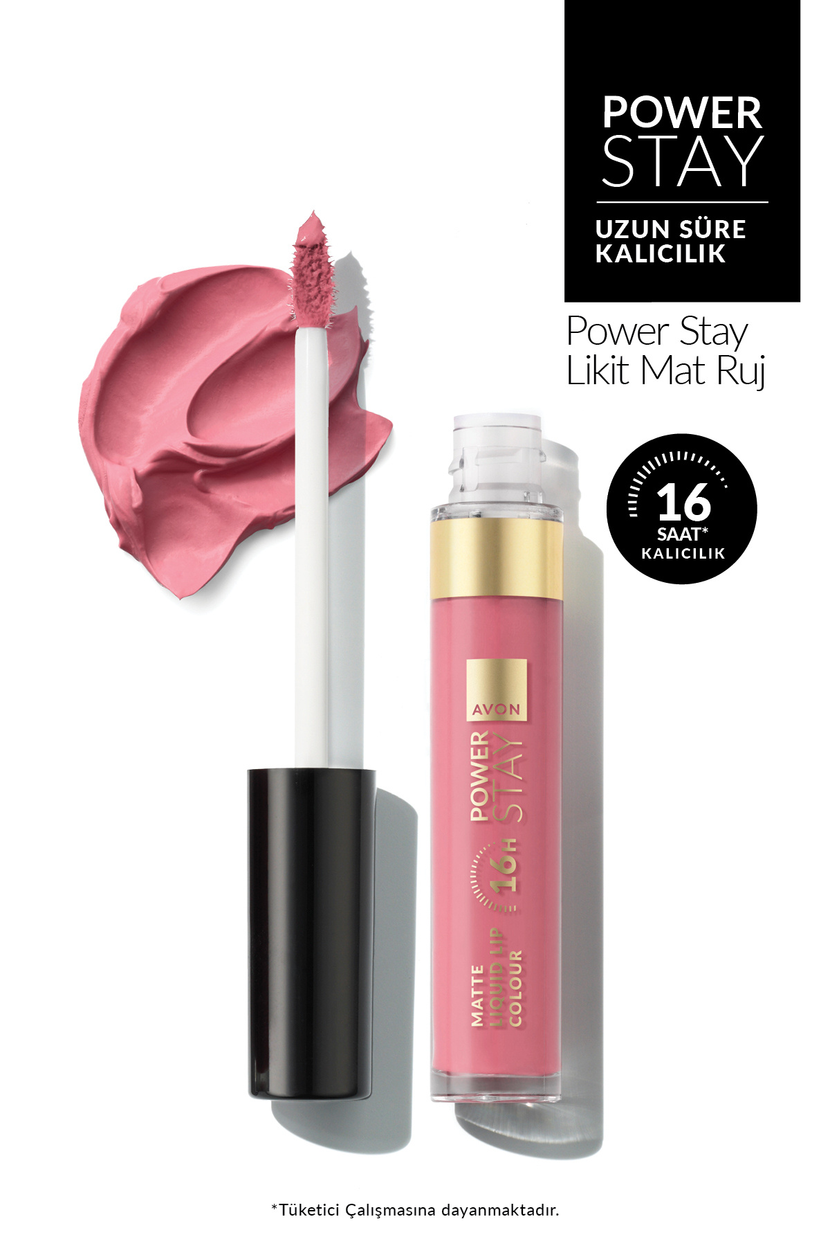 AVON Power Stay Likit Mat Ruj - Persistent Pink