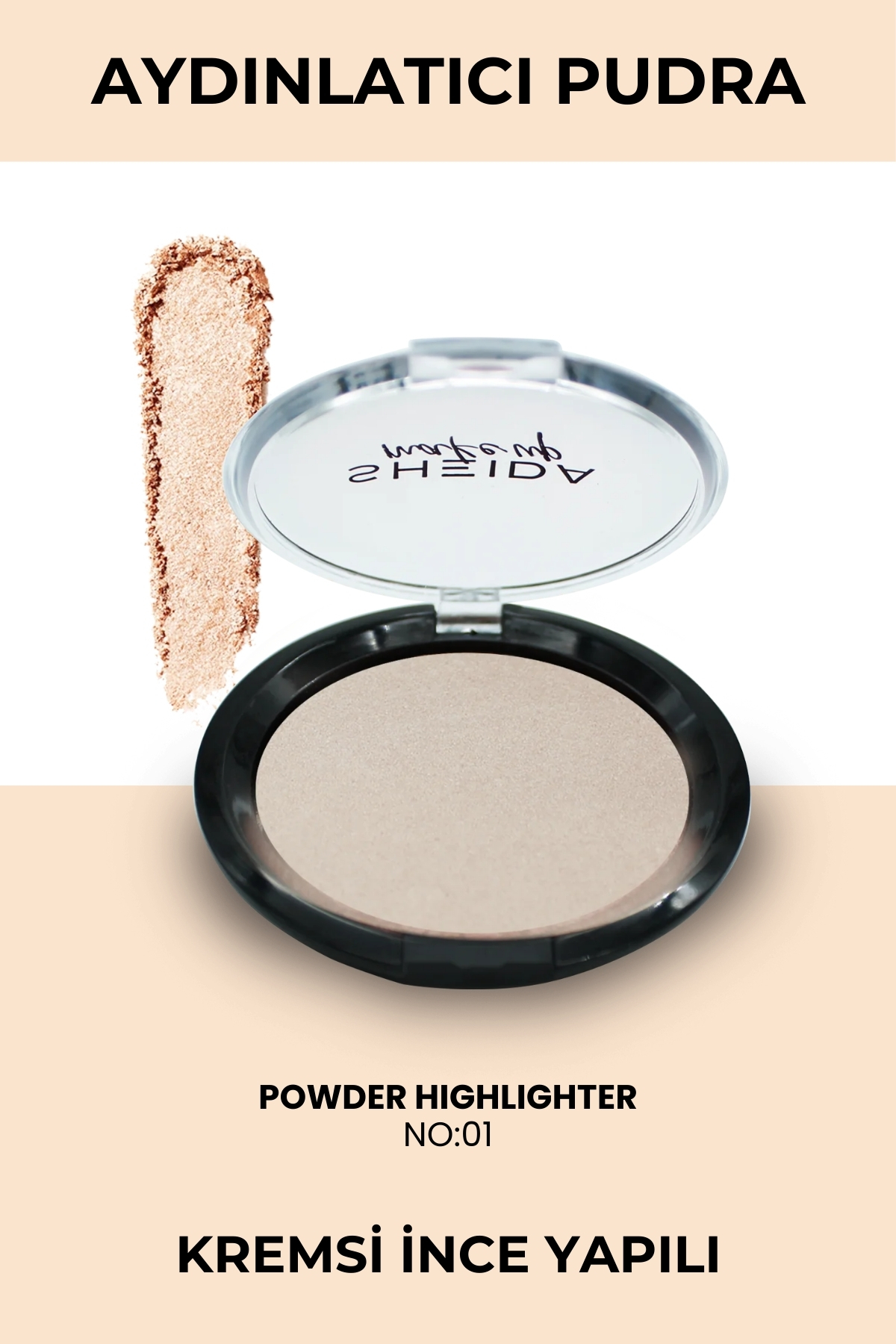 Sheida Highlighter Aydınlatıcı No:01 - Kremsi Ince Yapılı Argan Yağı Ve E Vitamini Içeren Yeni Formül