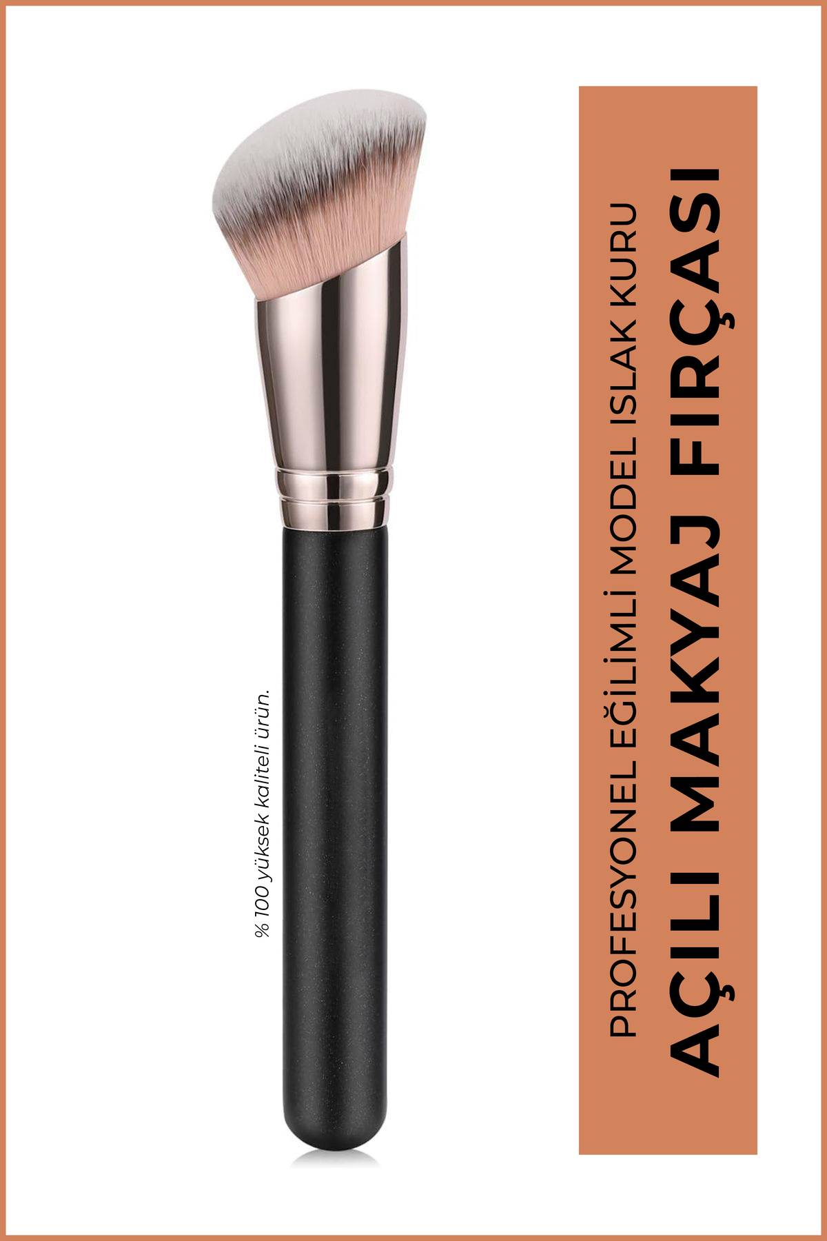 GXMPRO Açılı Premium Fondöten, Allık, Kontur, Sabitleme Makyaj Fırçası- Premium Makeup Face Brush