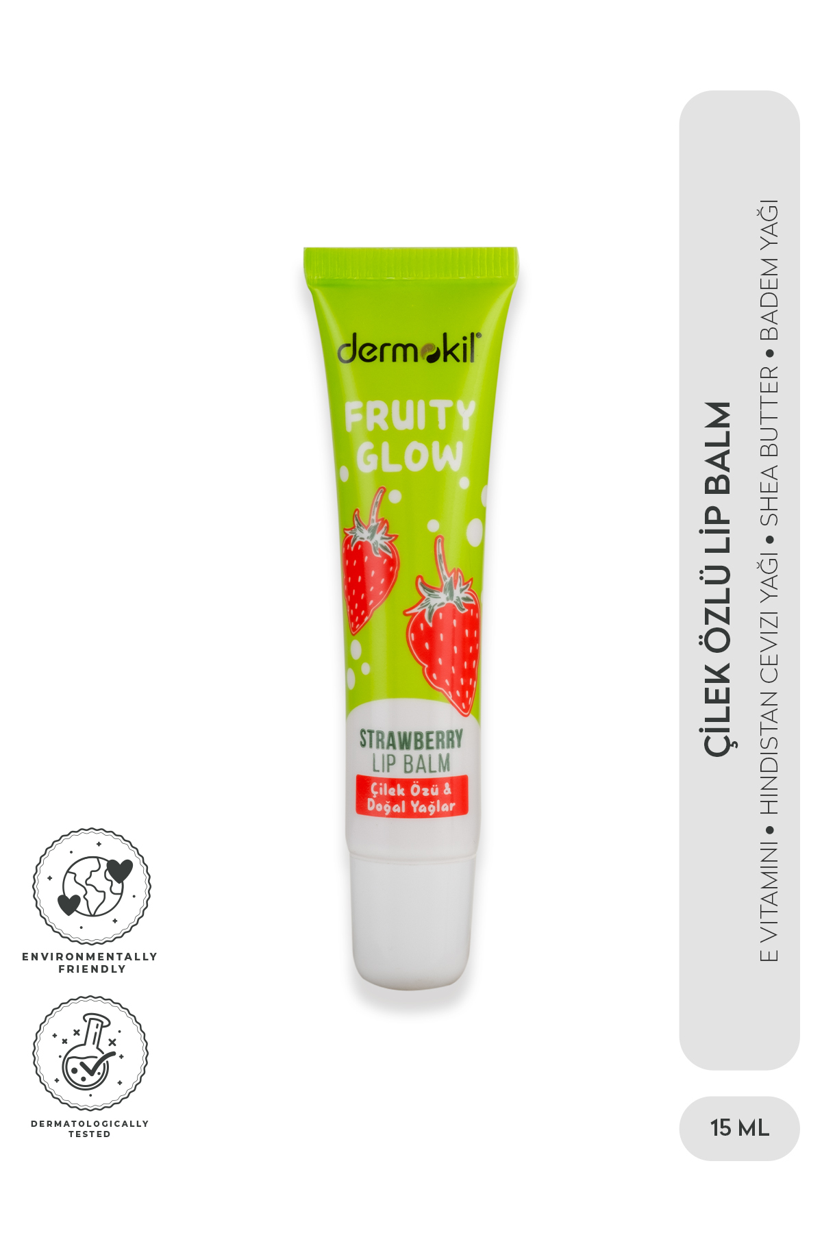 Dermokil Lip Balm (Fruity Glow Çilek) 15 ml