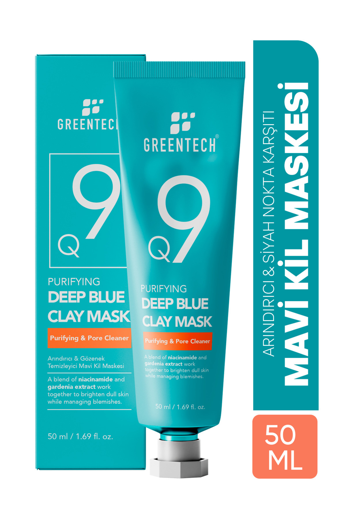 Greentech Mavi Kil Maskesi - Siyah Nokta Karşıtı Gözenek Sıkılaştırıcı Aydınlatıcı 50 ml