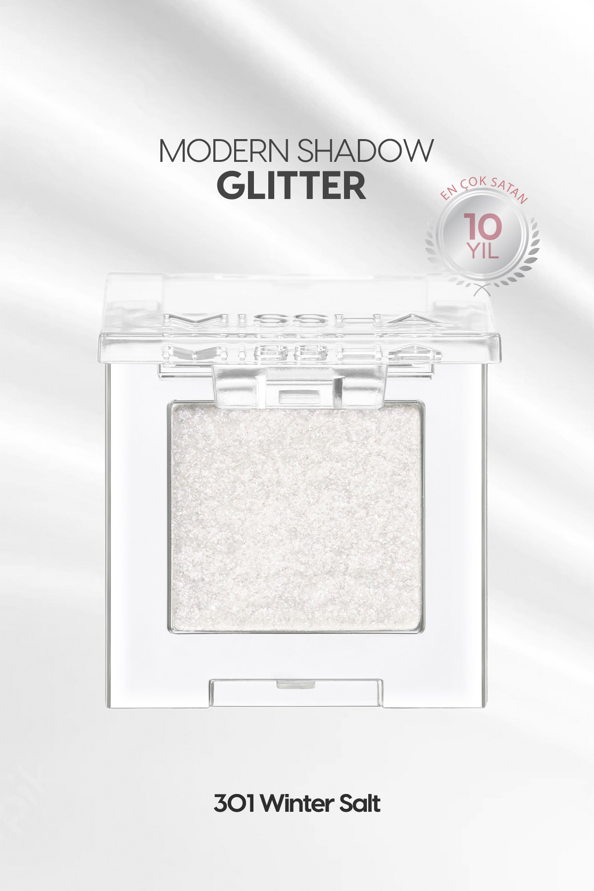 Missha Kalıcı, Topaklanma Yapmayan, Simli Tekli Far Modern Shadow Glitter (301 Winter Salt)