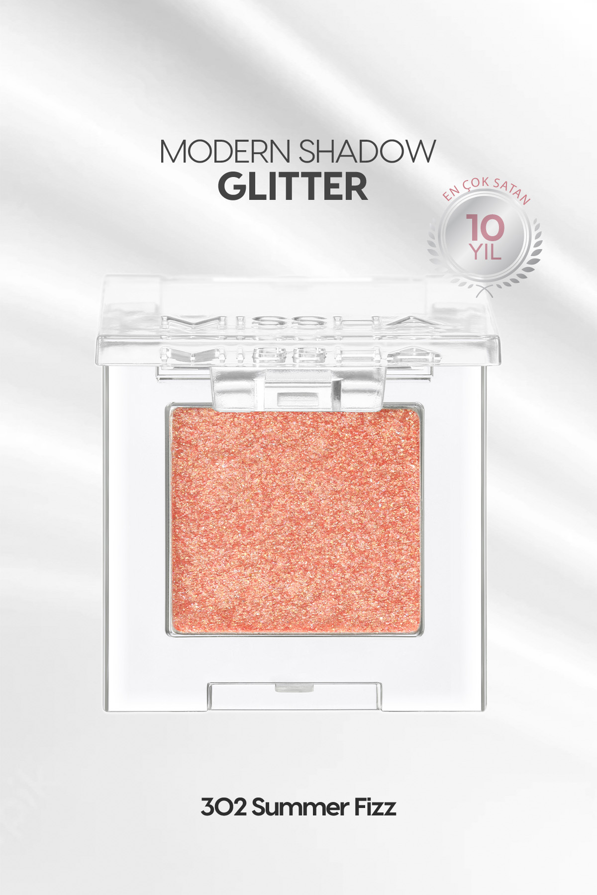 Missha Kalıcı, Topaklanma Yapmayan, Simli Tekli Far Modern Shadow Glitter (302 Summer Fizz)