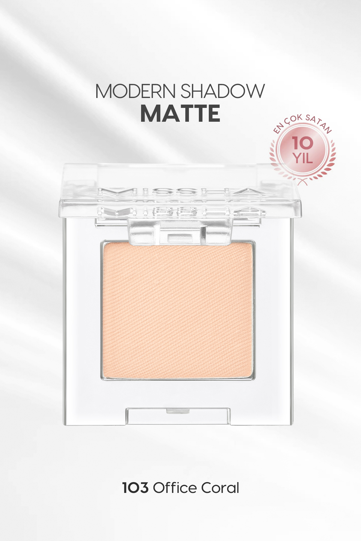Missha Yumuşak Dokulu, Dökülme Yapmayan Mat Tekli Göz Farı Modern Shadow Matte (103 Office Coral)