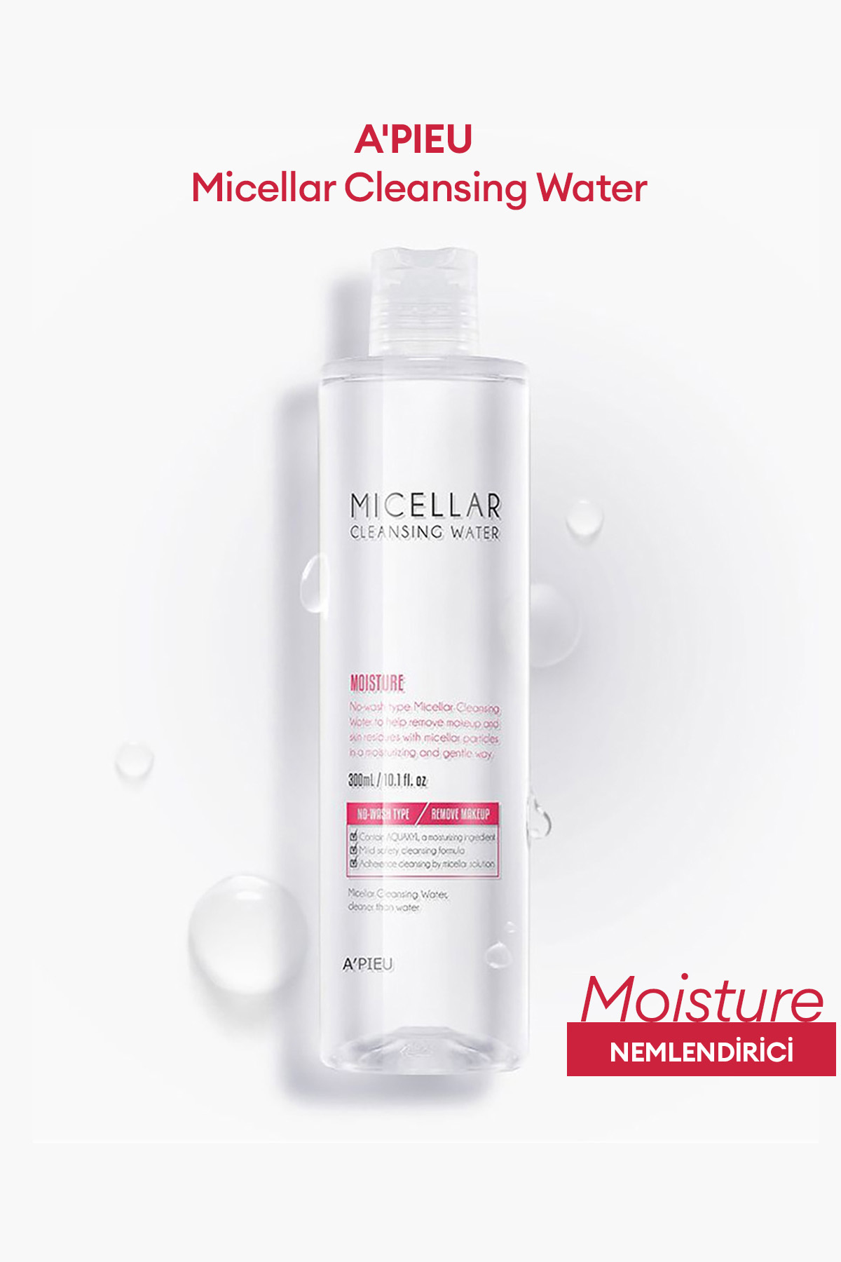 Missha Nemlendirici Etkili Micellar Makyaj Temizleme Suyu Apıeu Micellar Cleansing Water (MOİSTURE) 300ml