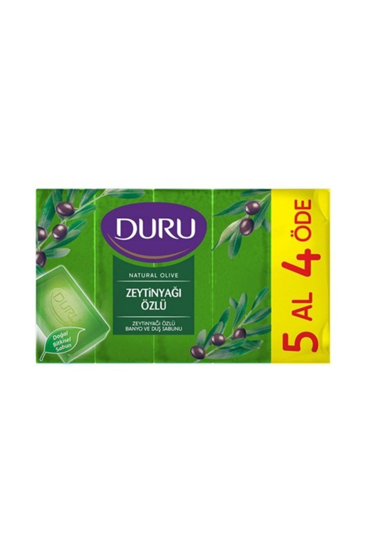 Duru Duş Sabunu Natural Olive Zeytinyağlı 150Gr*5 (5 Al 4 Öde)