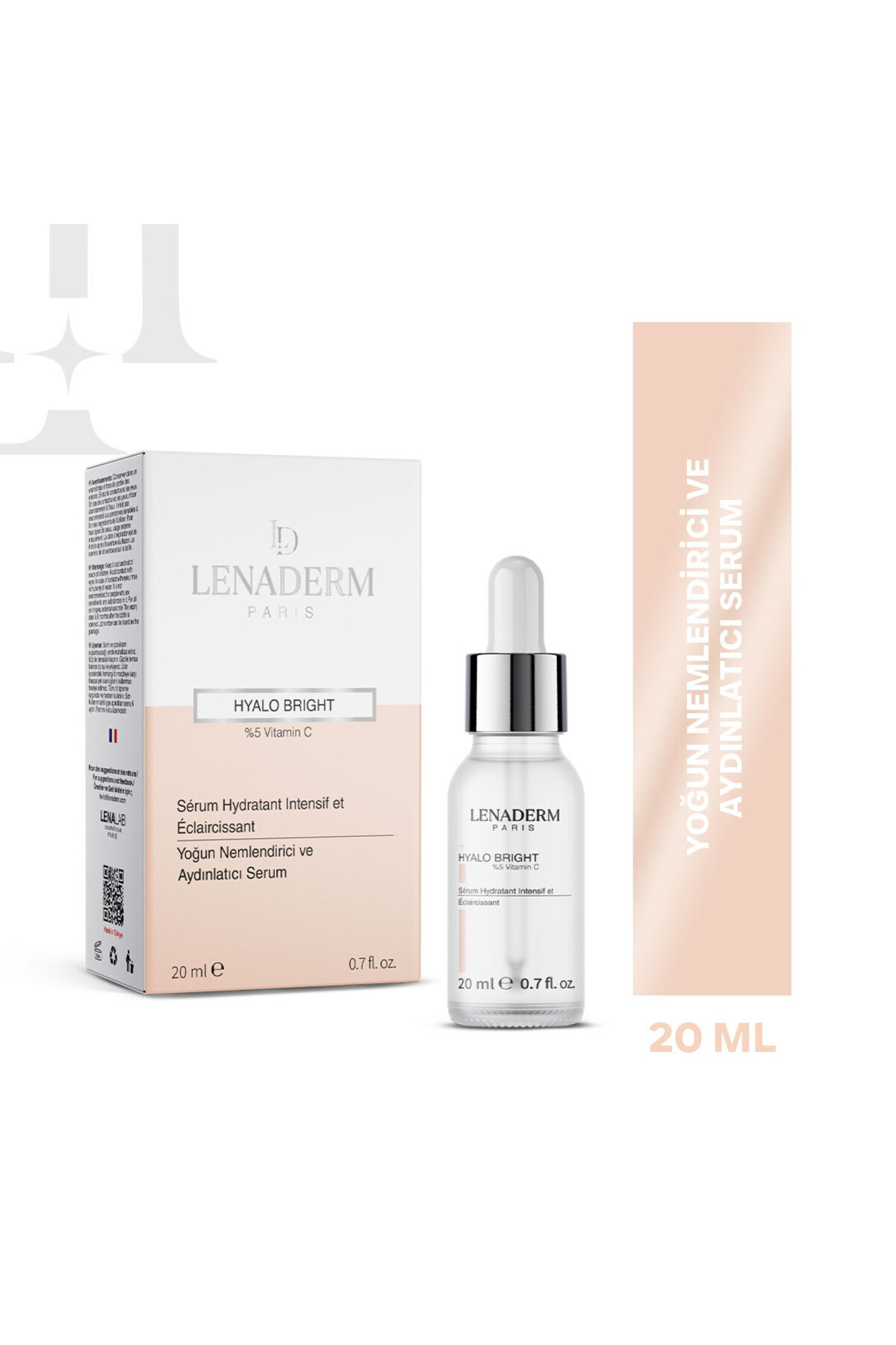 Lenaderm Hyalo Bright - Aydınlatıcı Ve Nemlendirici C Vitamini Cilt Bakım Serumu 20 ml