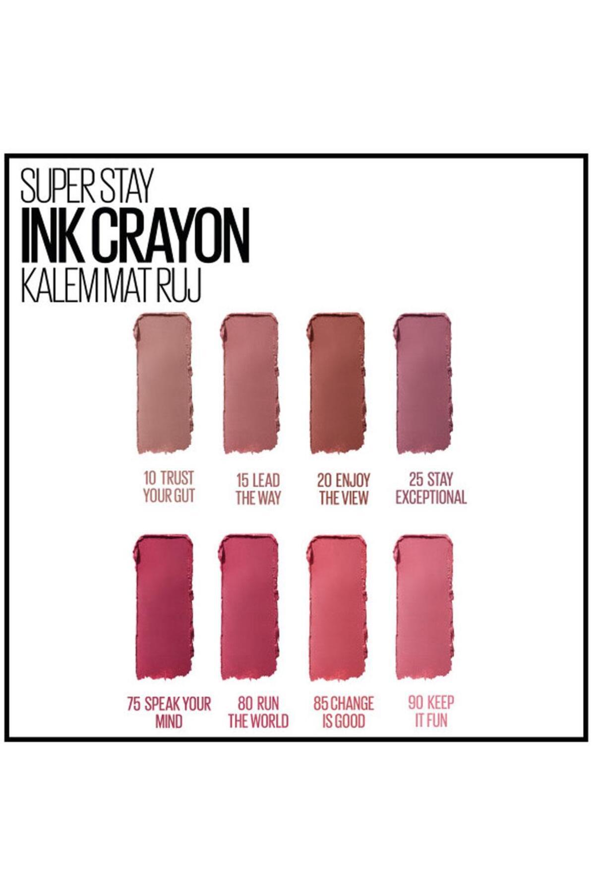 atesin online m.super stay ink crayon kalem mat ruj no:10 trust your gut