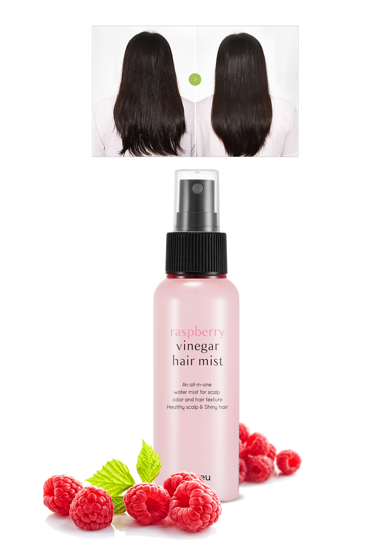 Missha Saçlara Parlak Görünüm Veren Ahududu Kokulu Sirkeli Saç Misti A'pıeu Raspberry Vinegar Hair Mist