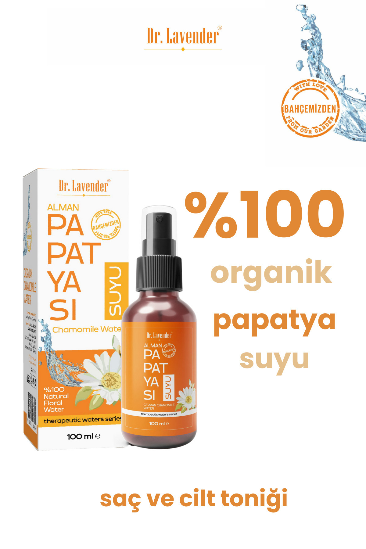 Dr.Lavender Doğal Papatya Suyu 100 ml – Cilt & Saç Bakım Toniği – – Bitkisel Tonik