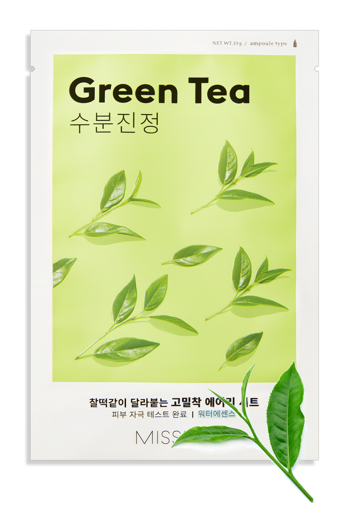Missha Yeşil Çay Özlü Sakin Görünüm Sunan Nemlendirici Yaprak Maske Airy Fit Sheet Mask (Green Tea)