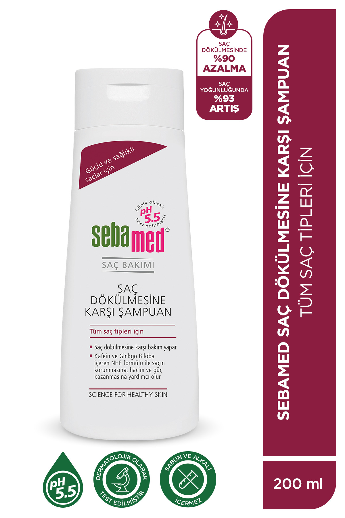 Sebamed Saç Dökülmesine Karşı Güçlendirici Etkili Kafein ve Ginkgo Biloba İçerikli Şampuan 200 Ml