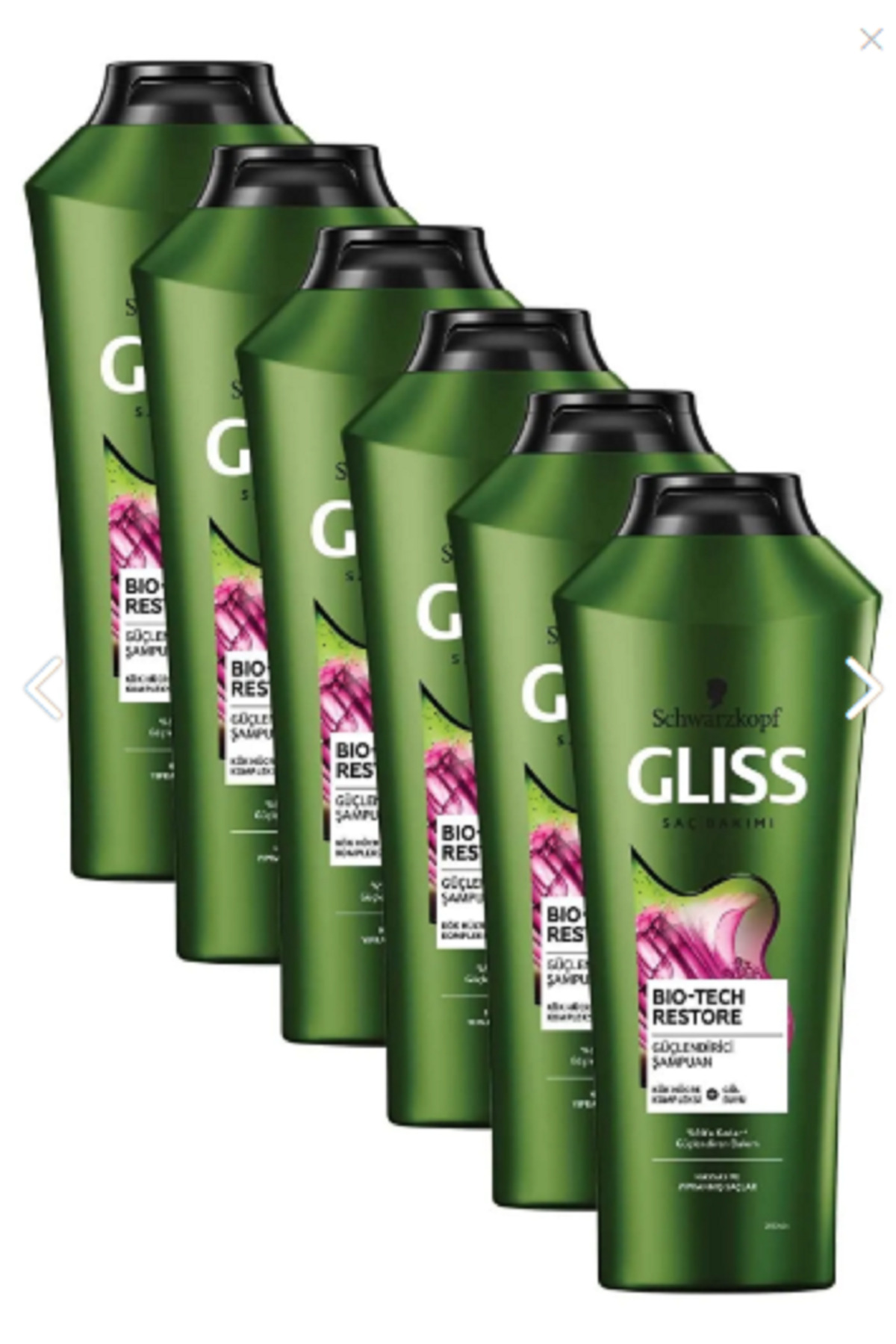 Gliss Biotech Restore Şampuan 500 ml 6 Adet