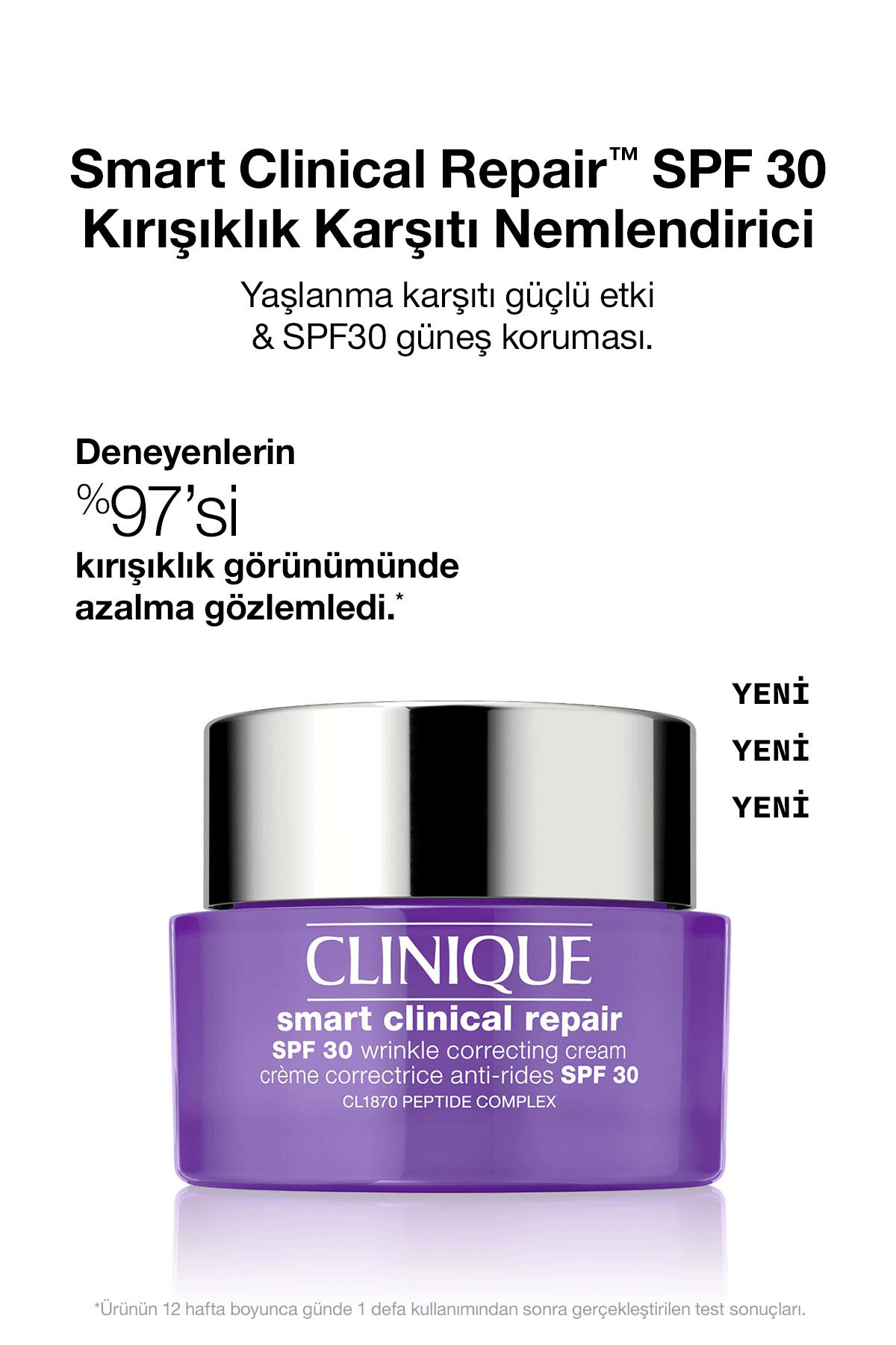 Clinique Kırışıklık Görünümü Karşıtı Smart Clinical Repair™ Spf30+ Krem 50 ML