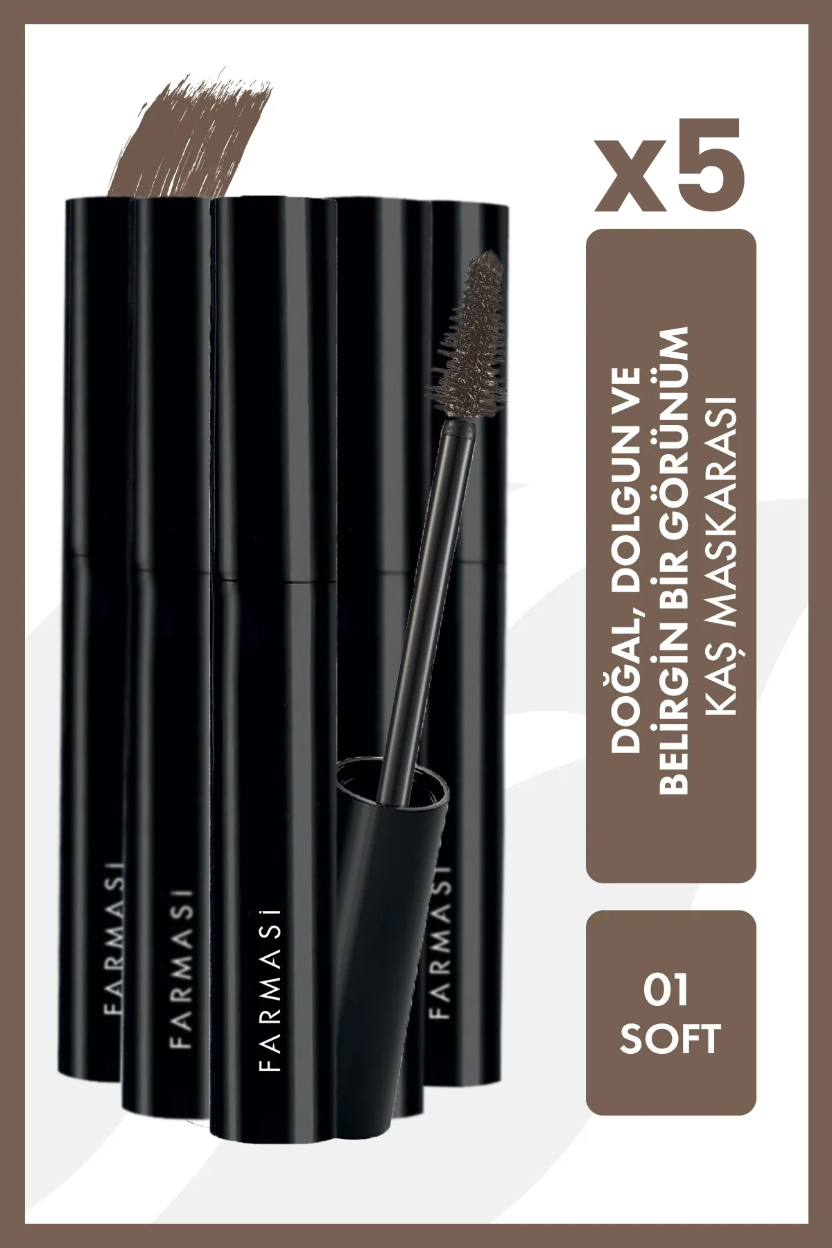 Farmasi 5'Li Kaş Maskarası Soft Brown 5 ml
