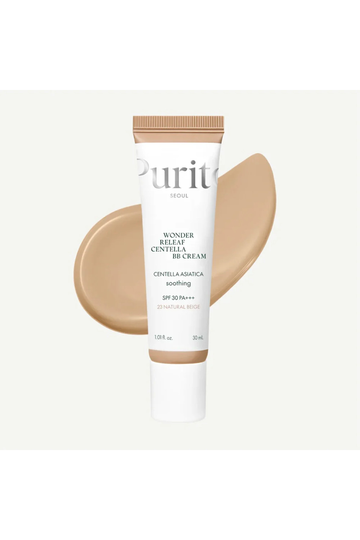 Purito Wonder Releaf Centella BB Cream SPF30 PA+++ | Yatıştırıcı Doğal Kapatıcı BB Krem 23 Natural Beige 30 ml