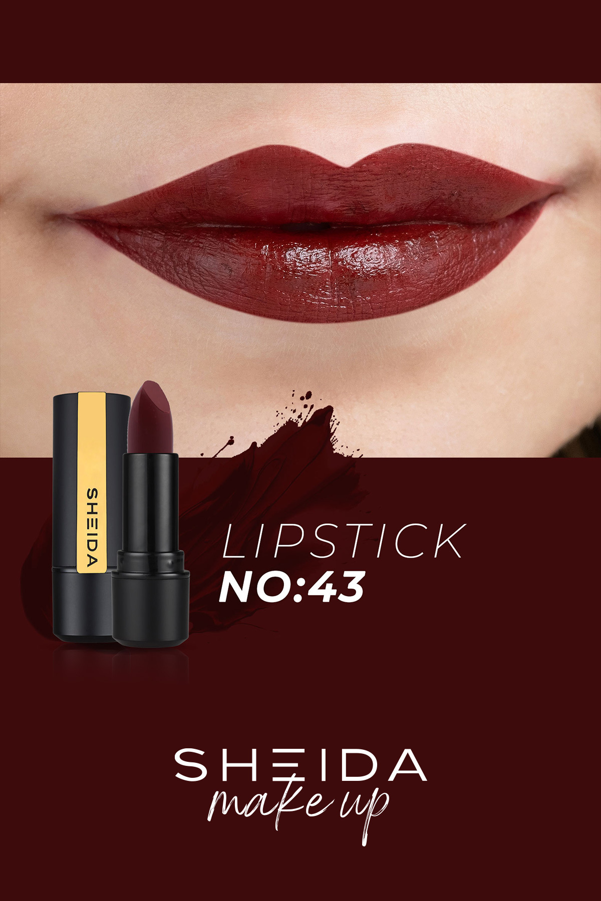 Sheida Uzun Süre Kalıcı E Ve C Vitamini Içeren Yeni Nesil Mat Ruj - Matte Lipstick No:43