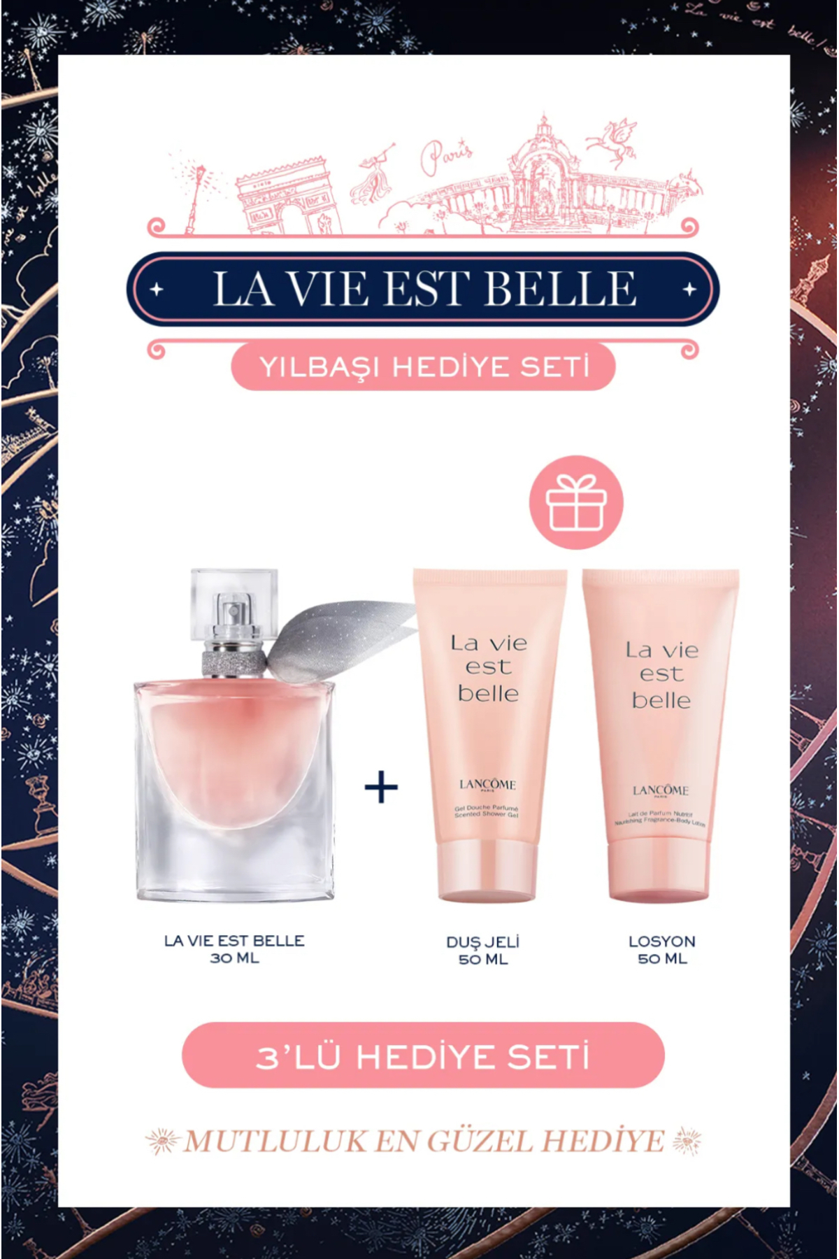 Lancome La Vie Est Belle Edp 30ml Parfüm (Duş Jeli 50 ML + Vücut Losyonu 50 ML HEDİYE)