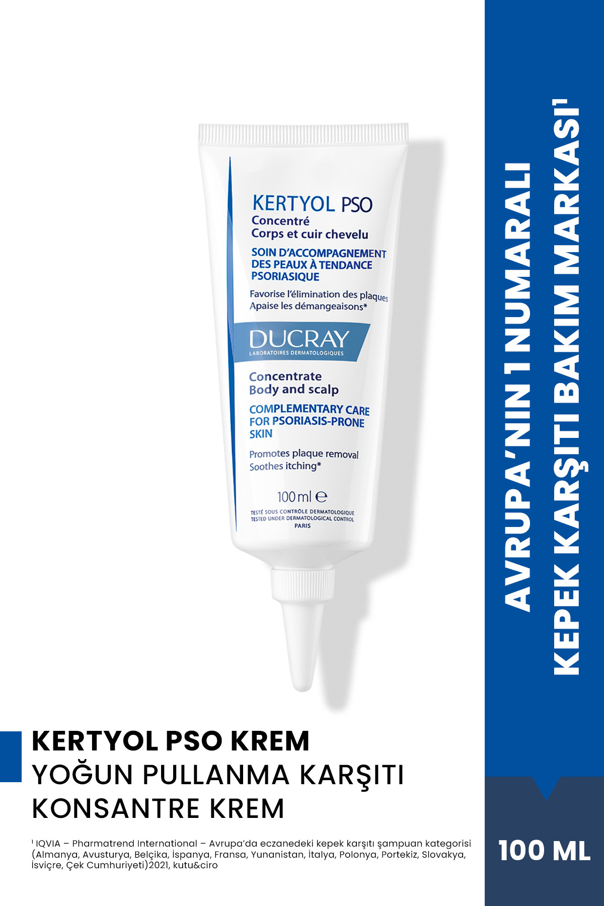 Ducray Kertyol PSO Yoğun Pullanma Karşıtı Konsantre Krem Pullanmaya Eğilimli Hassas Cilt İçin 100 ml