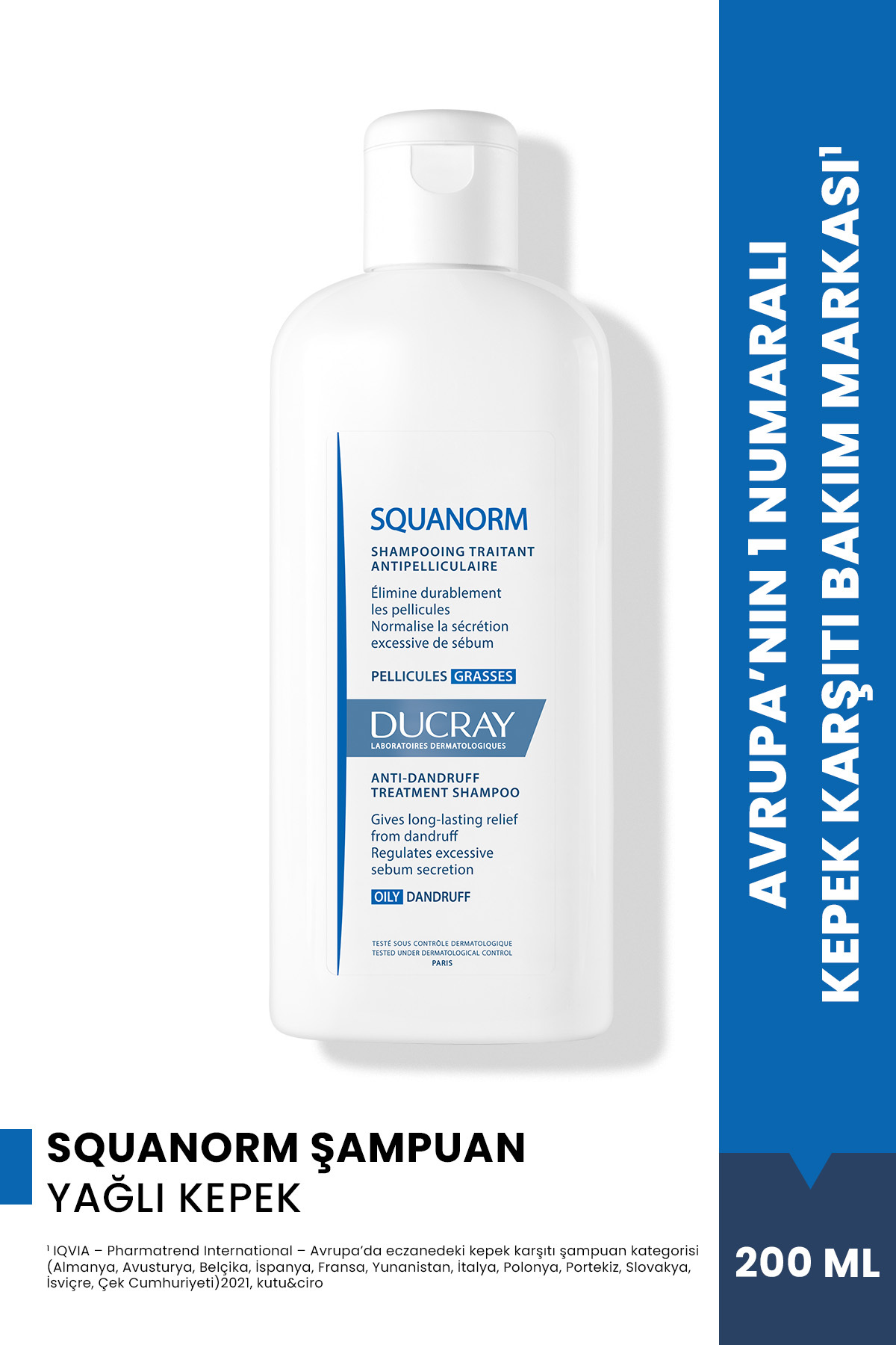 Ducray Squanorm Yağlı Kepek Şampuanı 200 ml