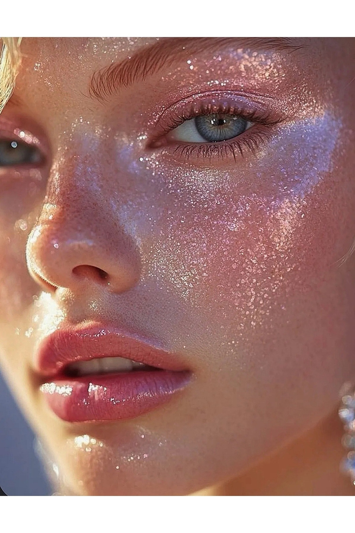 Serashine Pembe Simli Glitter Jel Far -yüz Ve Vücut Simi