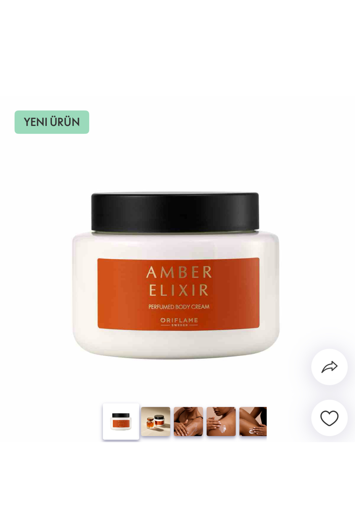 Oriflame Amber Elixir Parfümlü Vücut Kremi yeni ambalaj