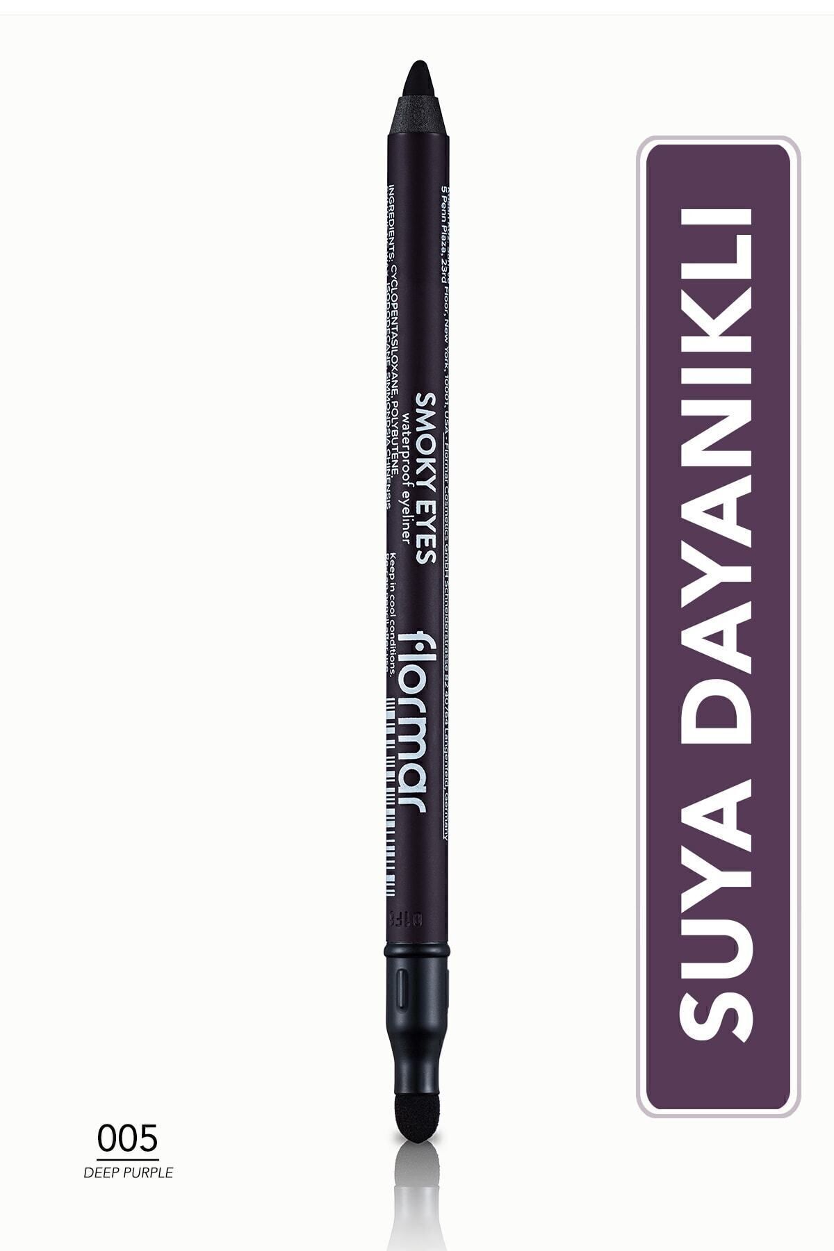Flormar Göz Kalemi - Smoky Eyes Waterproof Eyeliner 005 Deep Purple 47000012-005