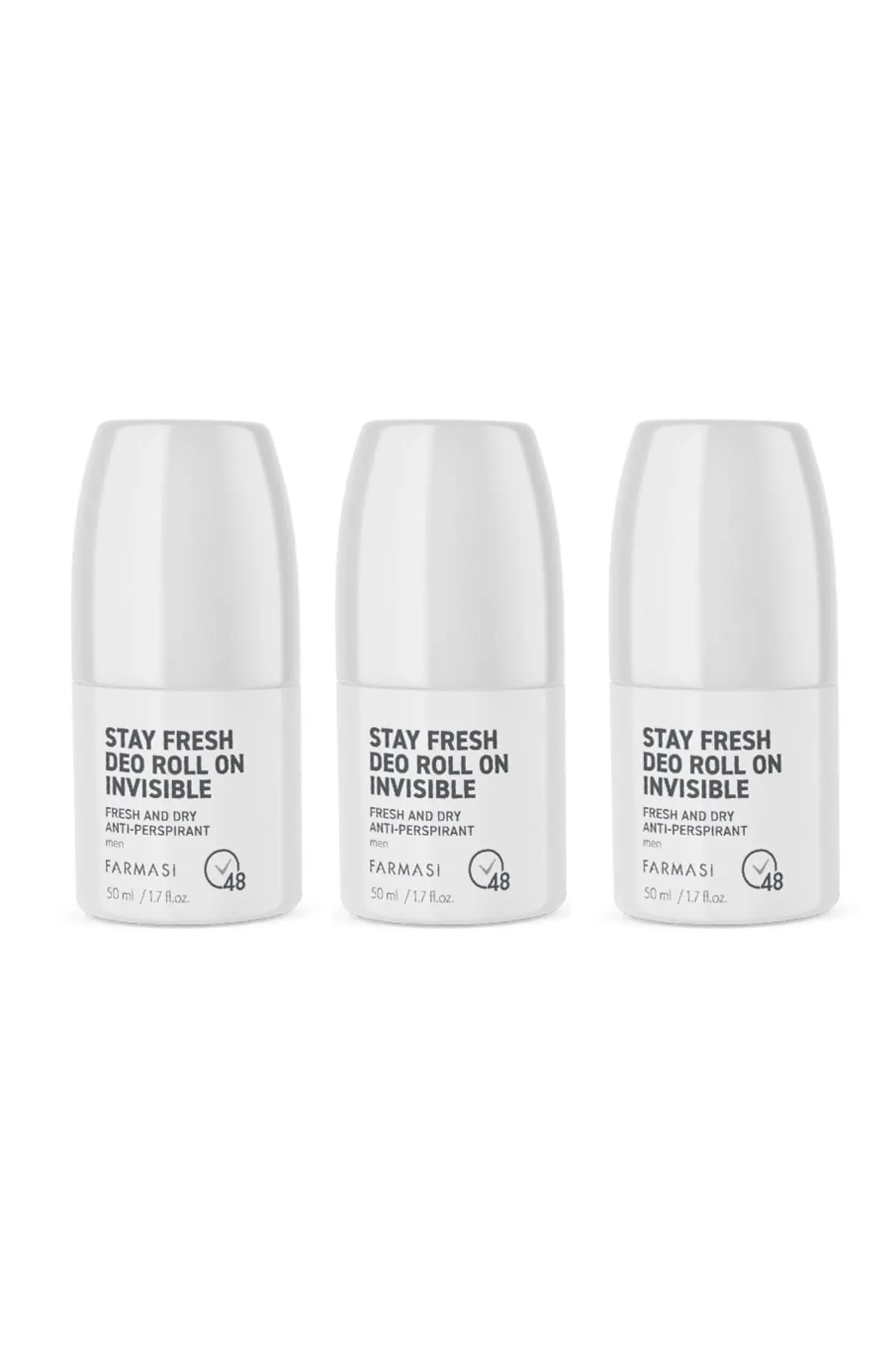 Farmasi Stay Fresh Terleme Karşıtı Erkek Rolon Invısıble 50 Ml 3 Adet