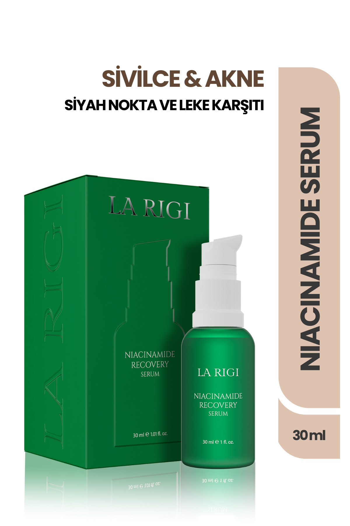 La Rigi Niacinamide Sivilce Akne Siyah Nokta Ve Lekelere Karşı Salatalık Özlü Bakım Serumu 30 ml