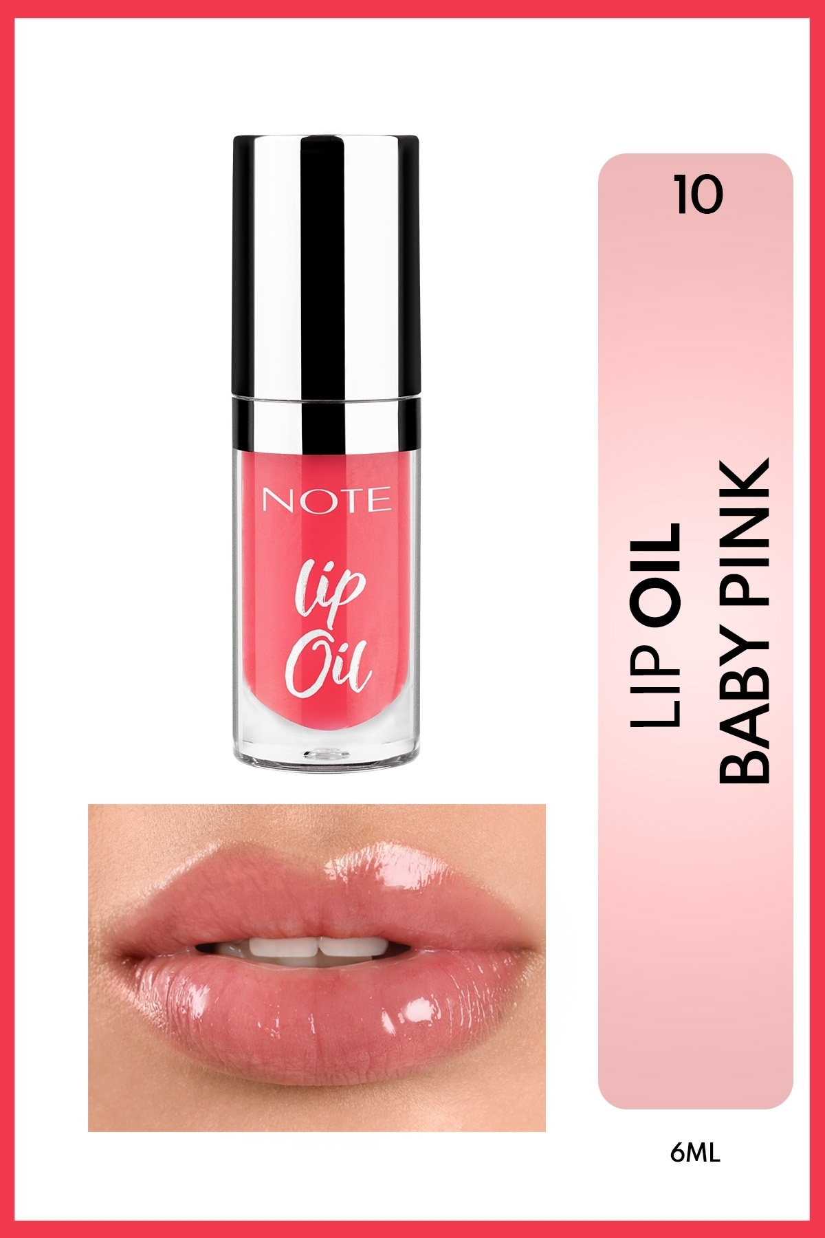NOTE Lip Oil Nemlendirici ve Parlatıcı Dudak Bakım Yağı - 10 Baby Pink - Pembe