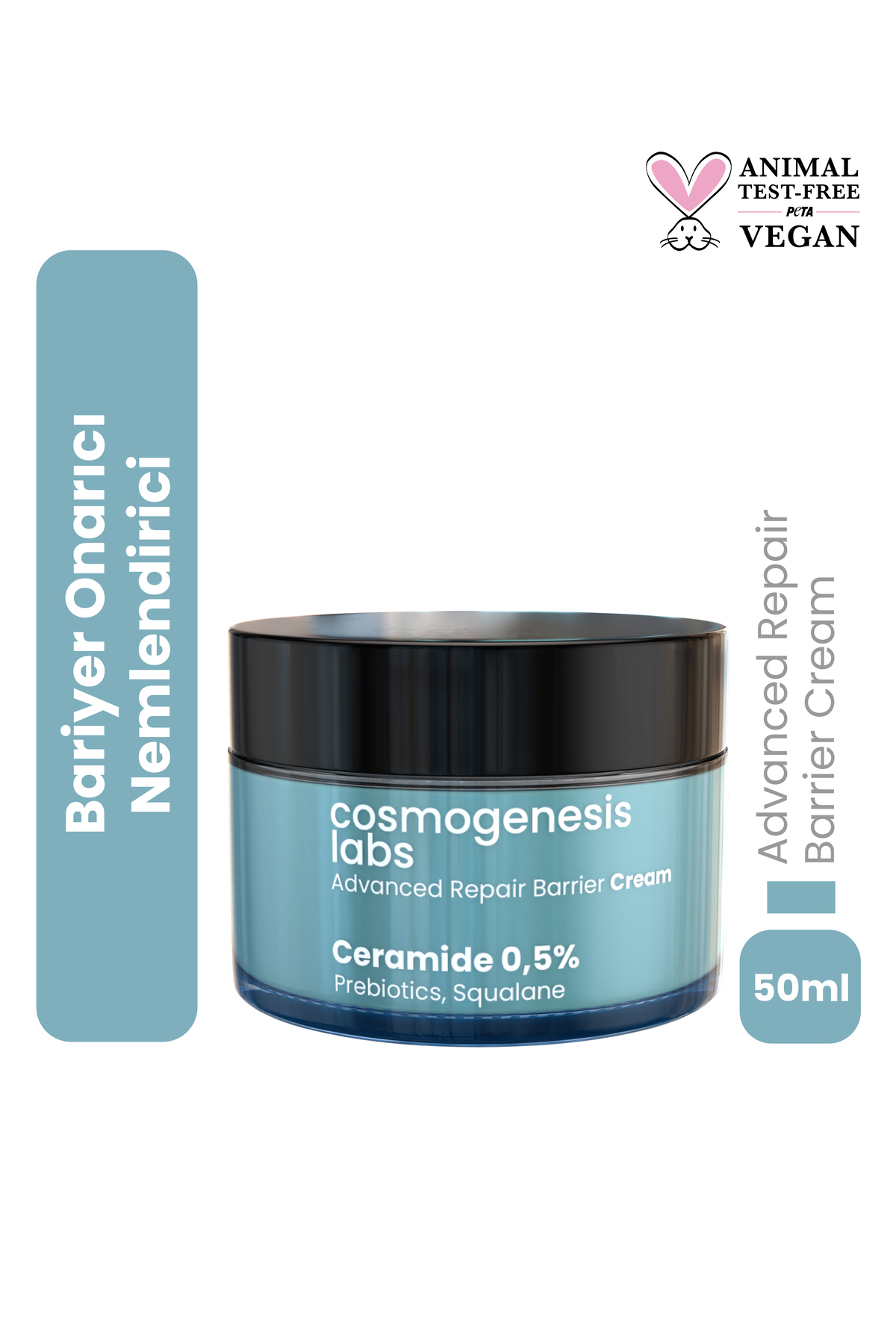 Cosmogenesis Labs Bariyer Güçlendirici Yüz Kremi 50ml - Su Bazlı Nemlendirici Yatıştırıcı Vegan (PROBİYOTİK - SKUALEN)