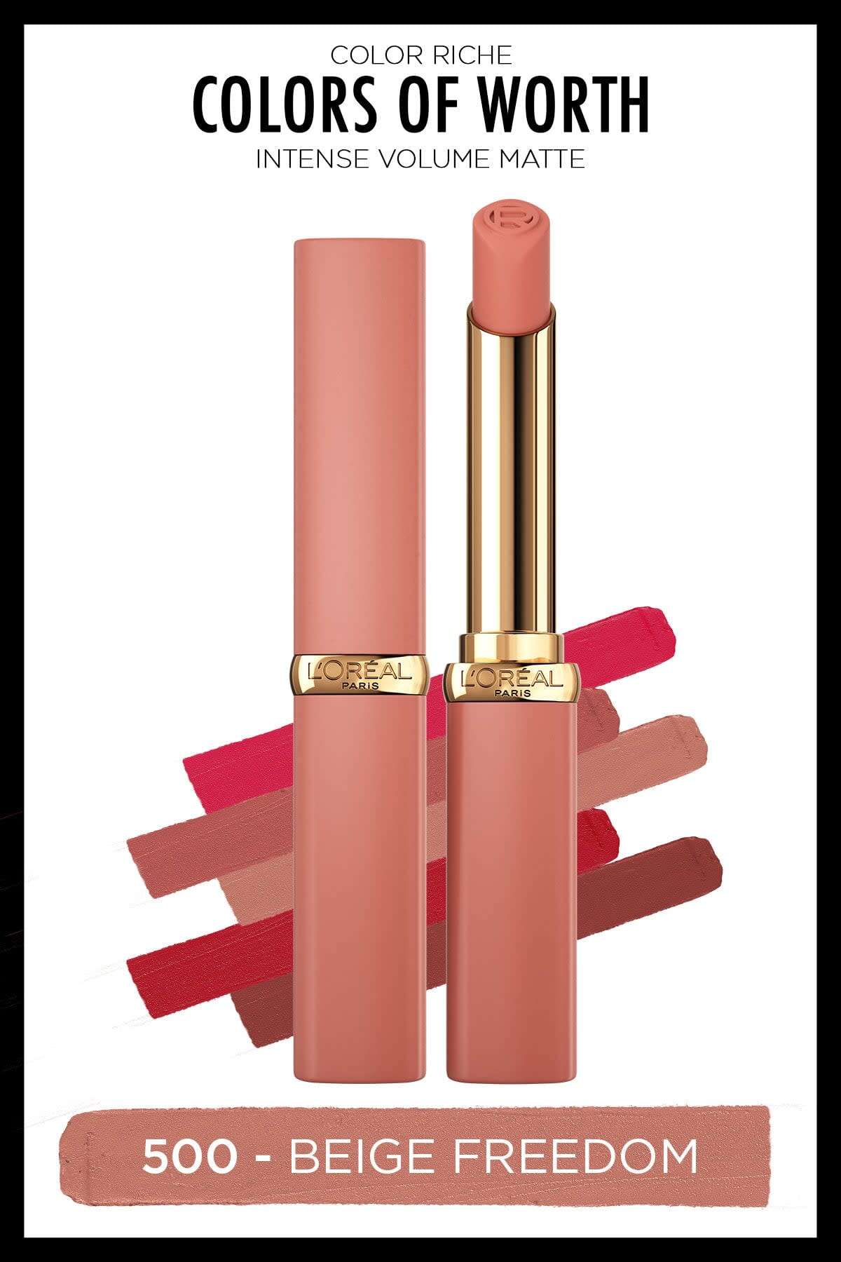 L'Oreal Paris Color Riche Colors Of Worth Intense Volume Matte Ruj -500 Beige Freedom