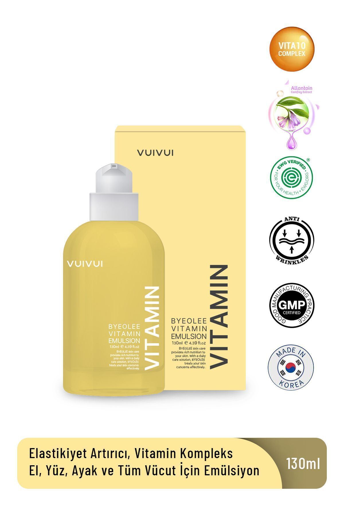 byeolee Yorgun Ciltlere Özel Vitamin Kompleks Kore Emulsion Nemlendirici Yüz Ve Tüm Vücut Için 130 ml