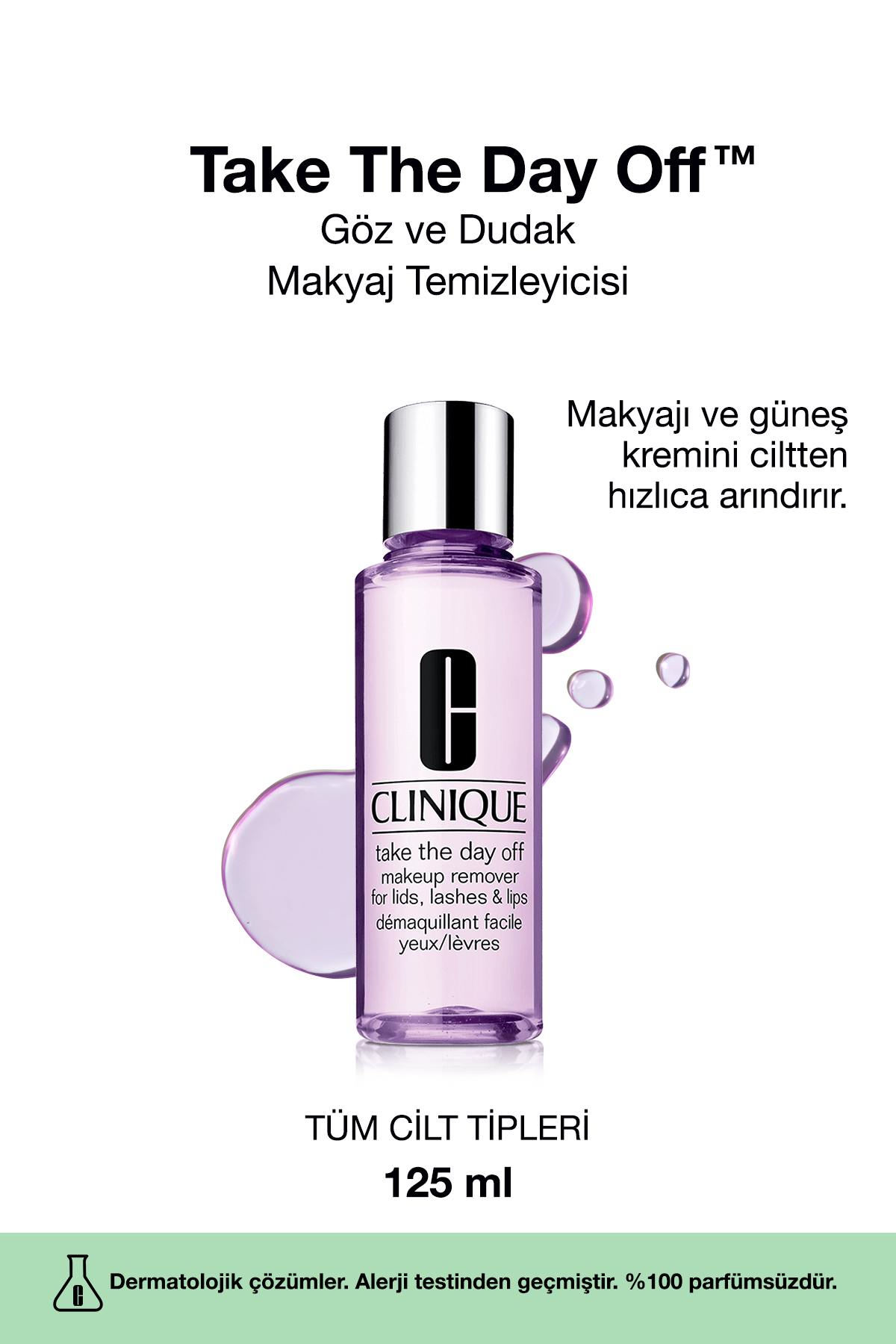 Clinique Take The Day Off™ Göz ve Dudak Makyaj Temizleyicisi - 125ml