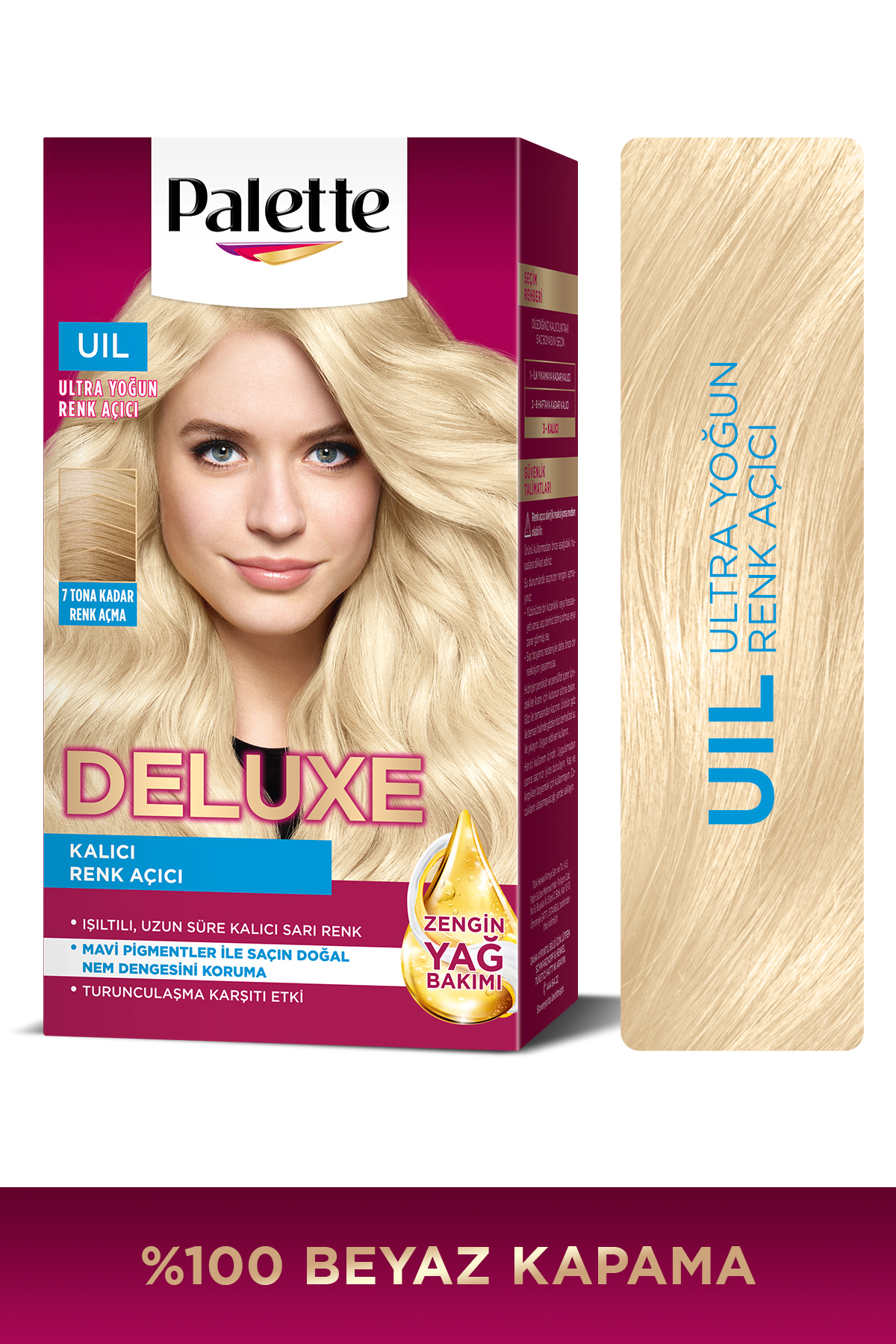 Palette Deluxe Ultra Yoğun Renk Açıcı Turunculaşma Karşıtı Zengin Yağ Bakımı Kit Saç Boyası Bakım Maskesi