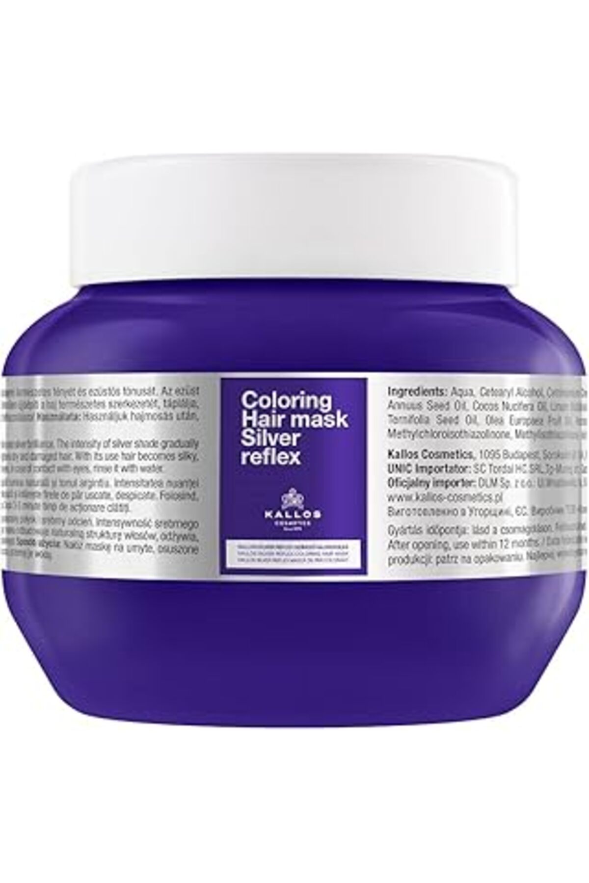 Kallos Coloring Silver Reflex Turunculaşma Önleyici Saç Bakım Maskesi 275ml