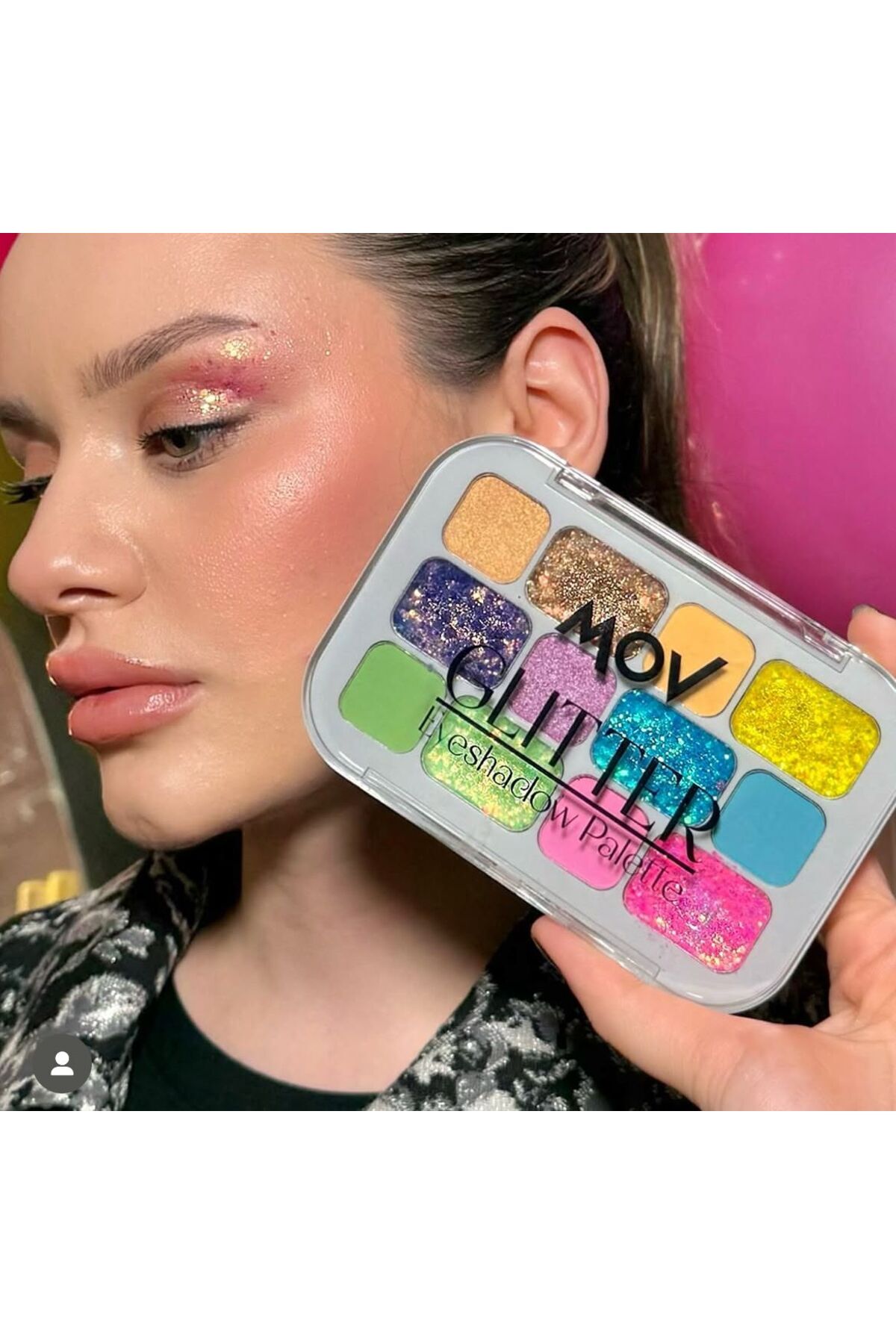 MOV GLİTTER NO 04 12 Lİ FAR PALETİ 13,5 G