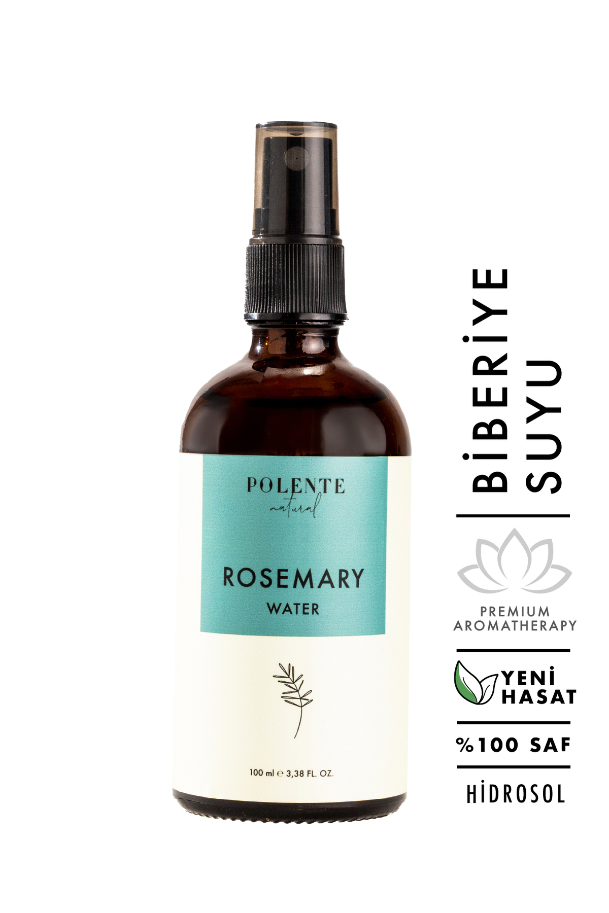 Polente Natural Biberiye Suyu - %100 Saf Hidrosol (100 ml)