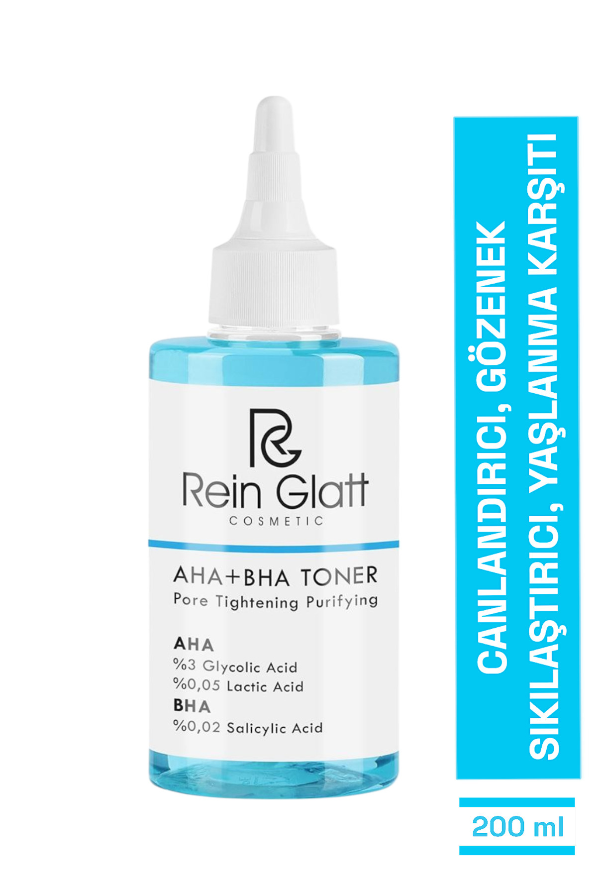 Rein Glatt Cosmetic AHA/BHA İçeren Gözenek Sıkılaştırıcı Arındırıcı Tonik Pore Tightening Purifying