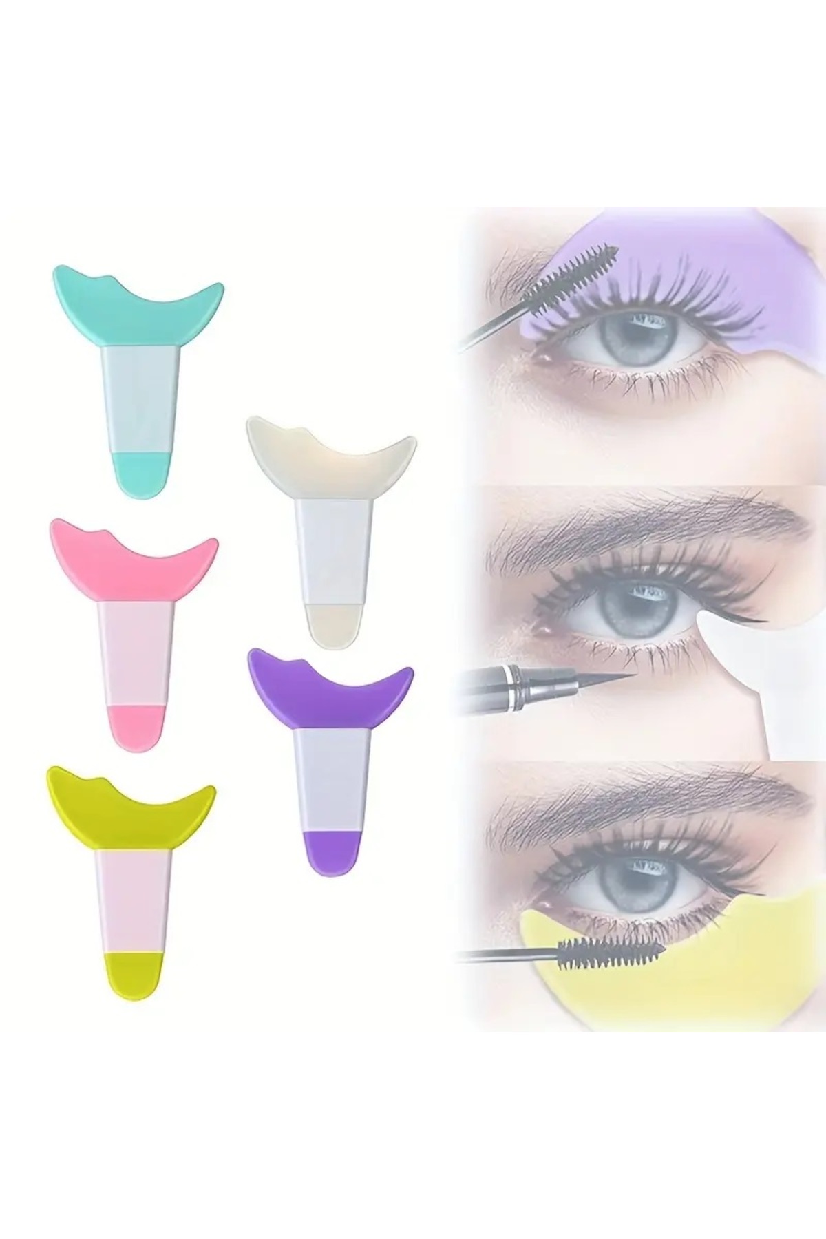 Eşya Dünyası Silikon Göz Makyajı Yardımcısı / Kolay Eyeliner, Dudak ve Maskara Uygulaması