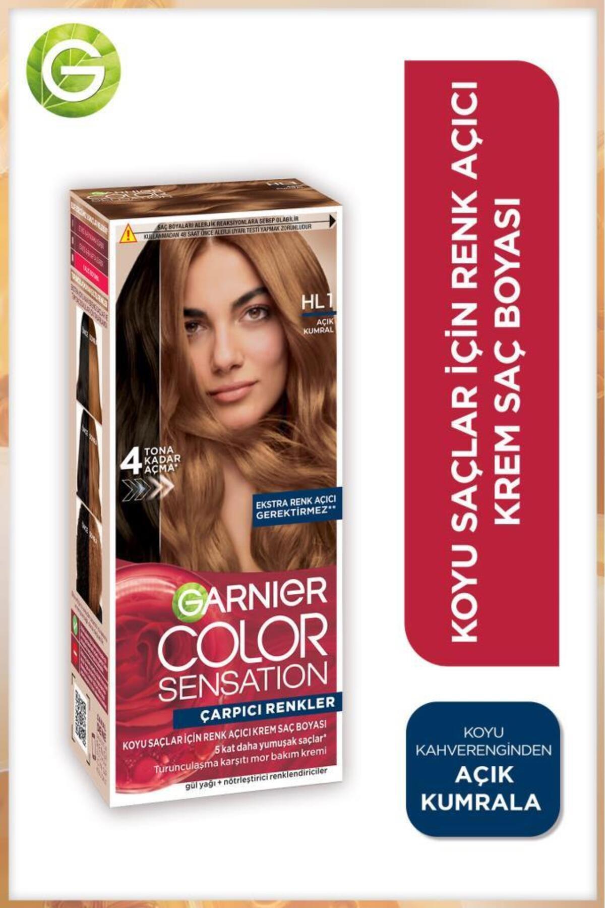Garnier Çarpıcı Renkler, HL1 Açık Kumral, Renk Açıcı Krem Saç Boyası, Demikit