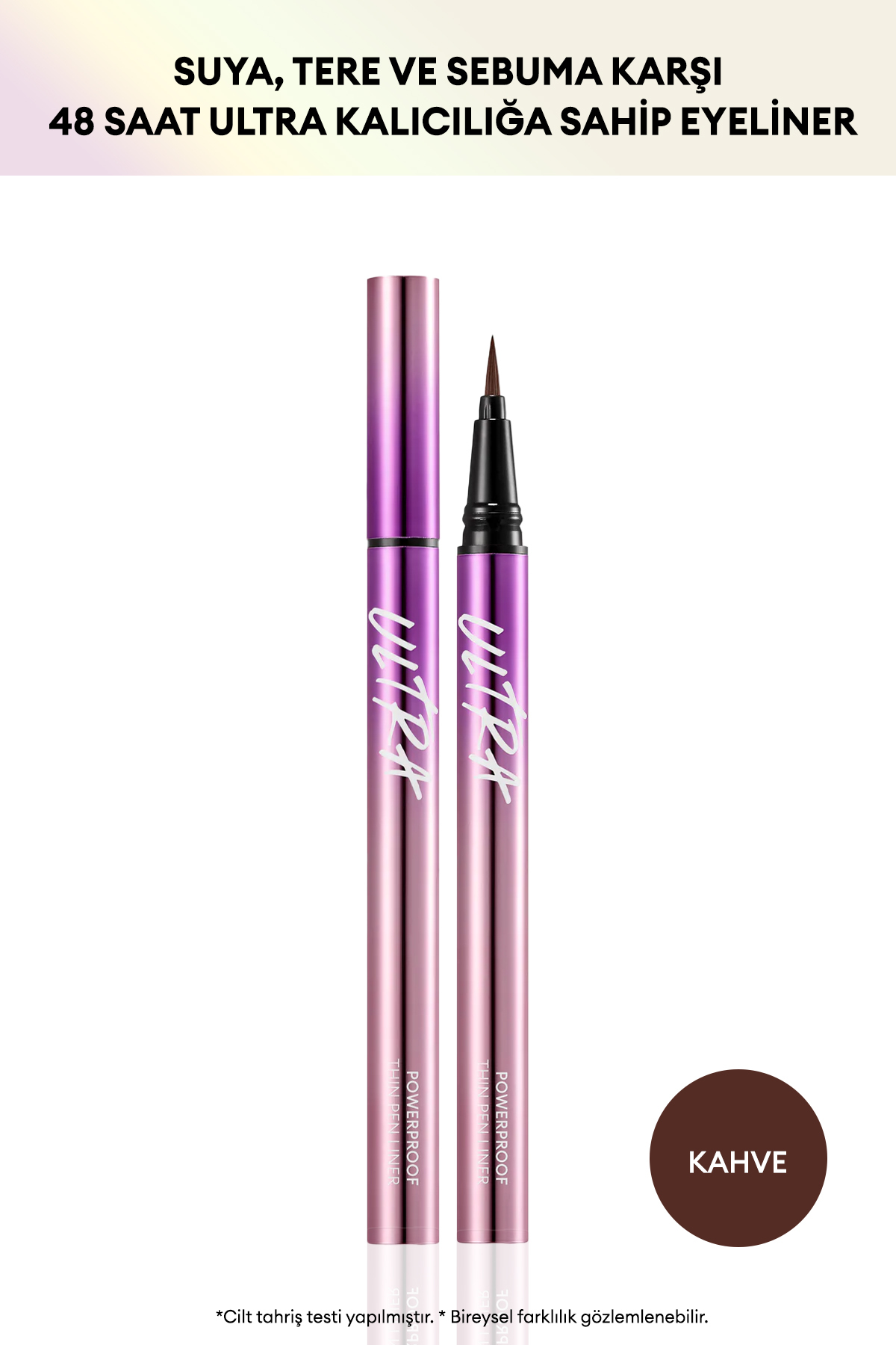 Missha Su , Ter ve Yağlanmaya Dayanıklı , 48 Saate Kadar Kalıcı Ultra Powerproof Thin Pen Liner (Brown)