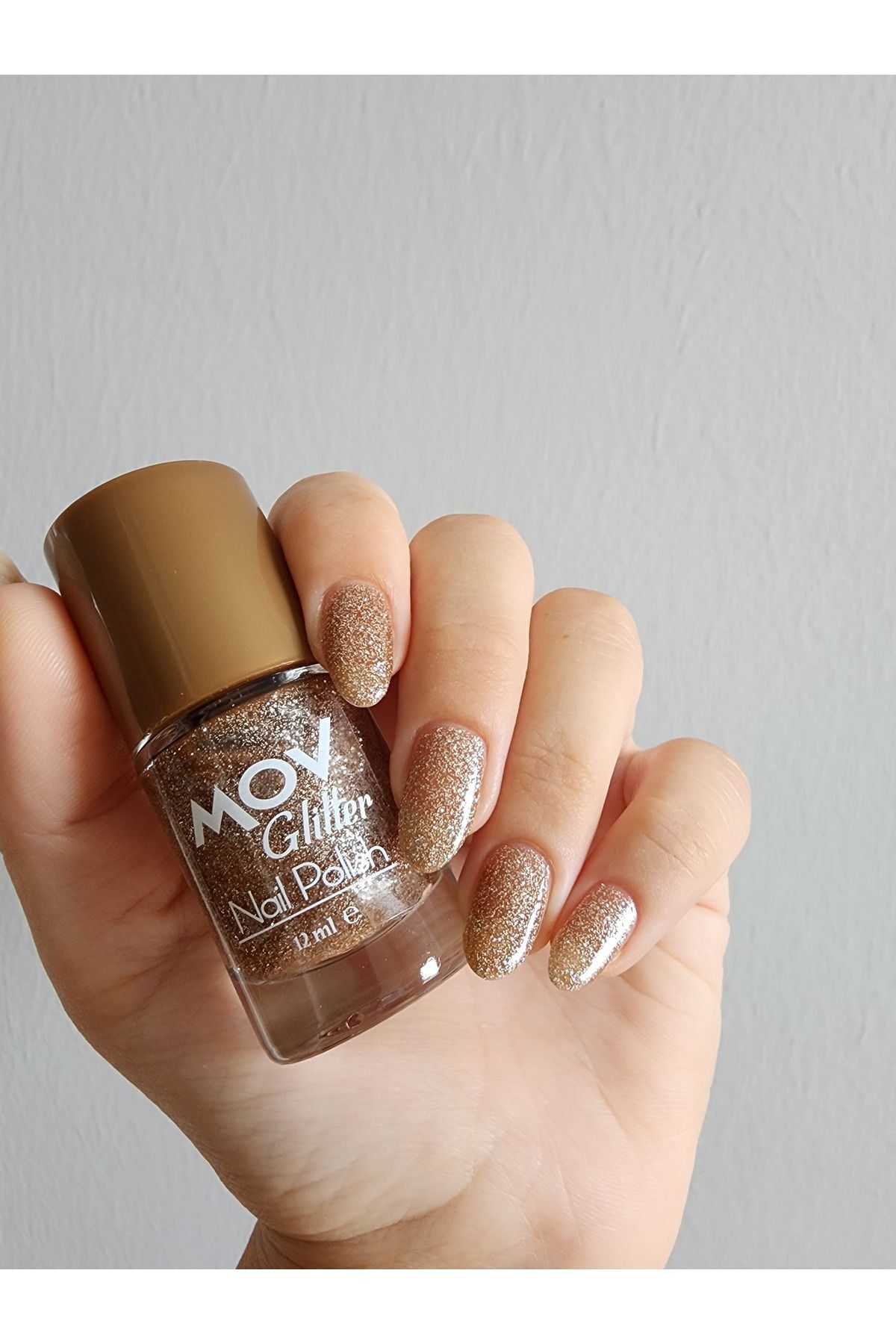 MOV Glitter Yoğun Simli Kalıcı Oje Bakır No:8