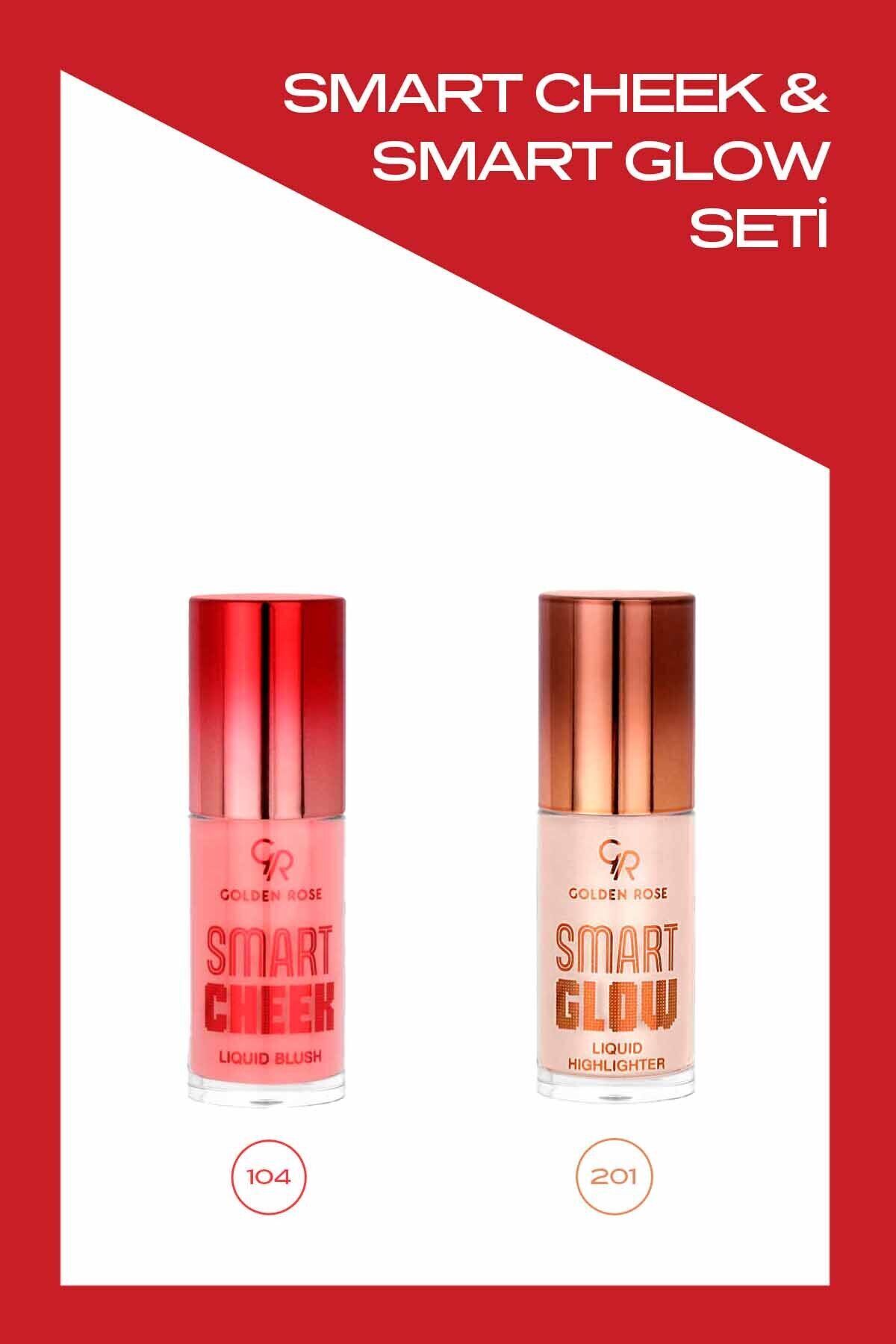 Golden Rose Smart Cheek Liquid Blush No:104 ve Smart Glow Liquid Highlighter No :201 Allık ve Aydınlatıcı Seti