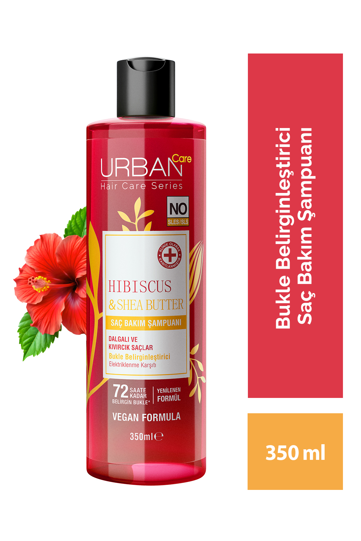 Urban Care Hibiscus & Shea Butter Bukle Belirginleştirici Saç Bakım Şampuanı-350 ml-vegan