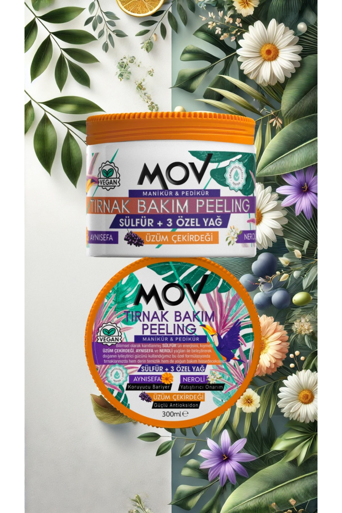 MOV MANİKÜR&PEDİKÜR TIRNAK BAKIM PEELING 300 ML