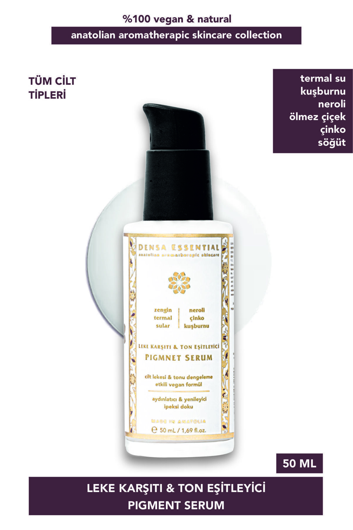 Densa Essential LEKE KARŞITI & TON EŞİTLEYİCİ PİGMENT SERUM 50 ML - YAŞLILIK/GÜNEŞ/AKNE/SİVİLCE LEKELERİNİ HEDEFLER