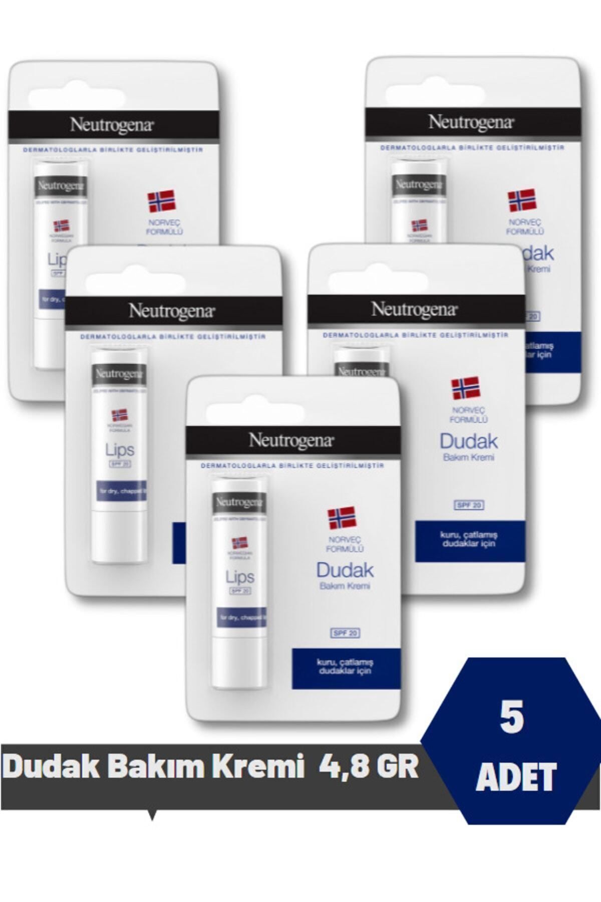 Neutrogena Norveç Formülü Güneş Koruma Faktörlü (spf 20) Dudak Nemlendiricisi 4,8 Gr 5 Adet