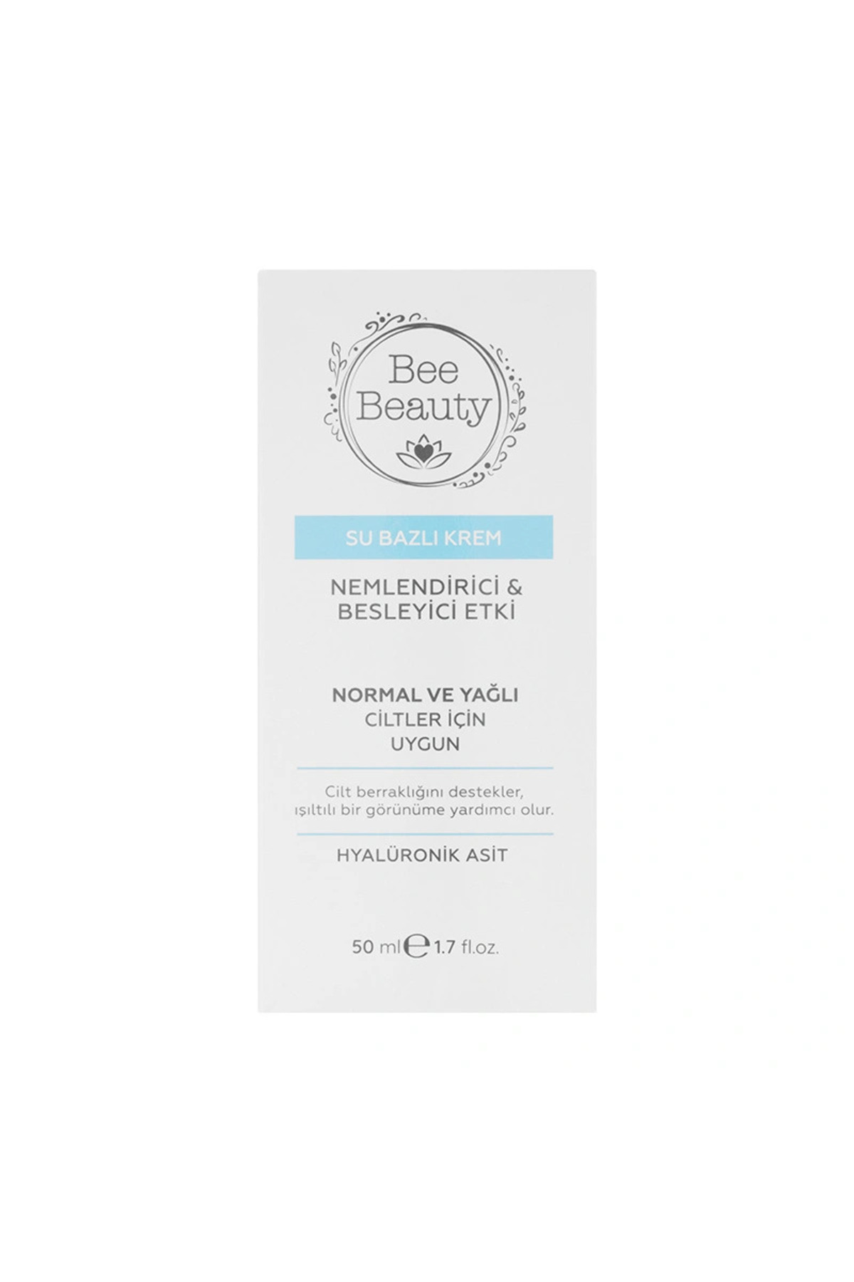 Bee Beauty Hyalüronik Asitli Nemlendirici Etkili Su Bazlı Yağsız Jel Krem 50 ml