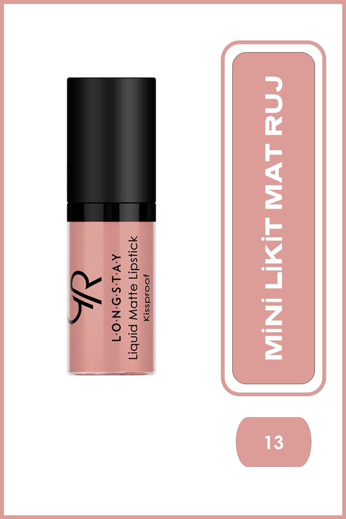 Golden Rose Longstay Liquid Matte Lipstick Mini No: 13 - Bulaşmayan Likit Mini Mat Ruj (3 ml)